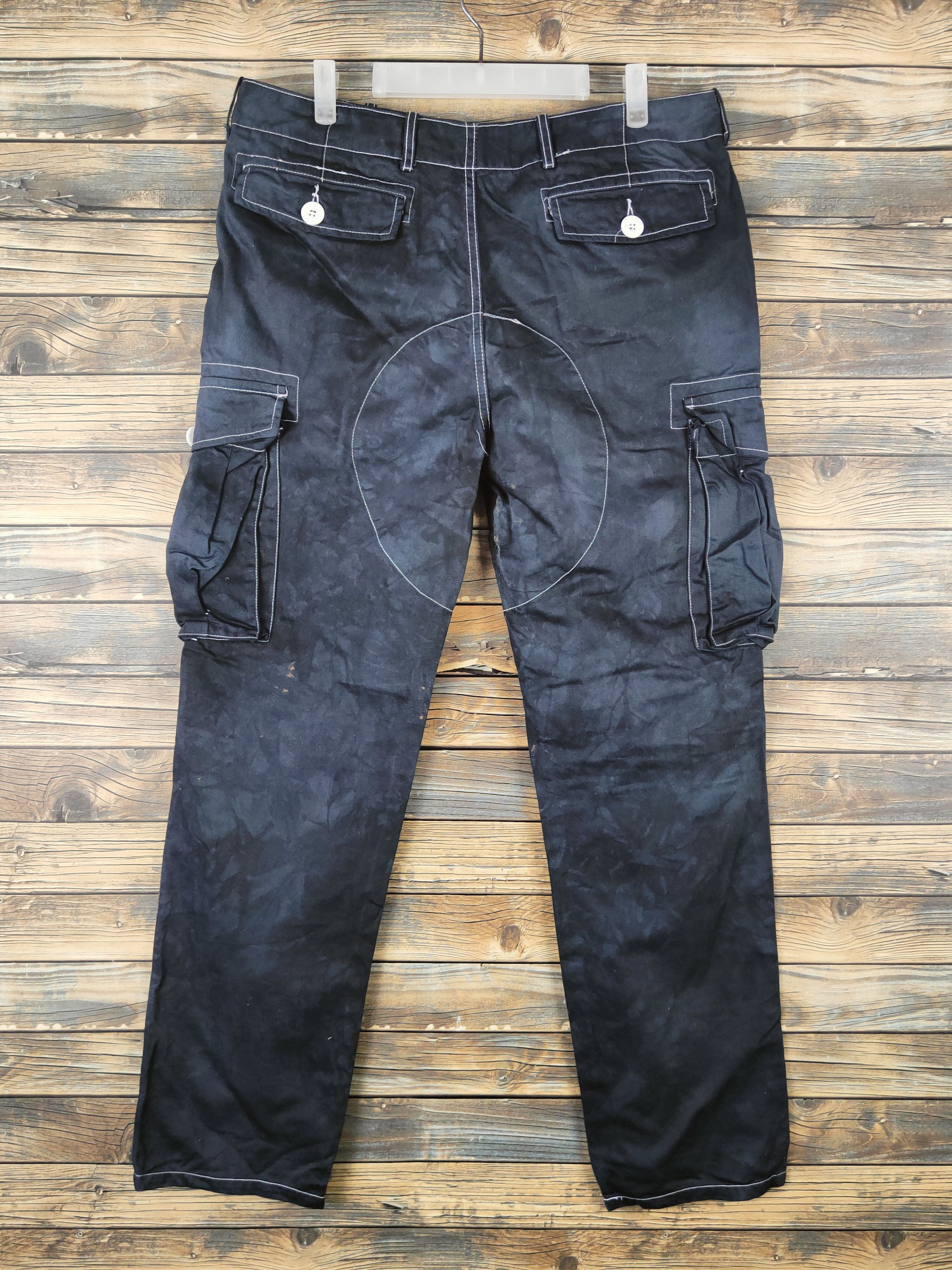 Japanese Brand DL Match Stick Black Multipocket Cargo Pants #46-090 Size US 34 / EU 50 - 7 Thumbnail