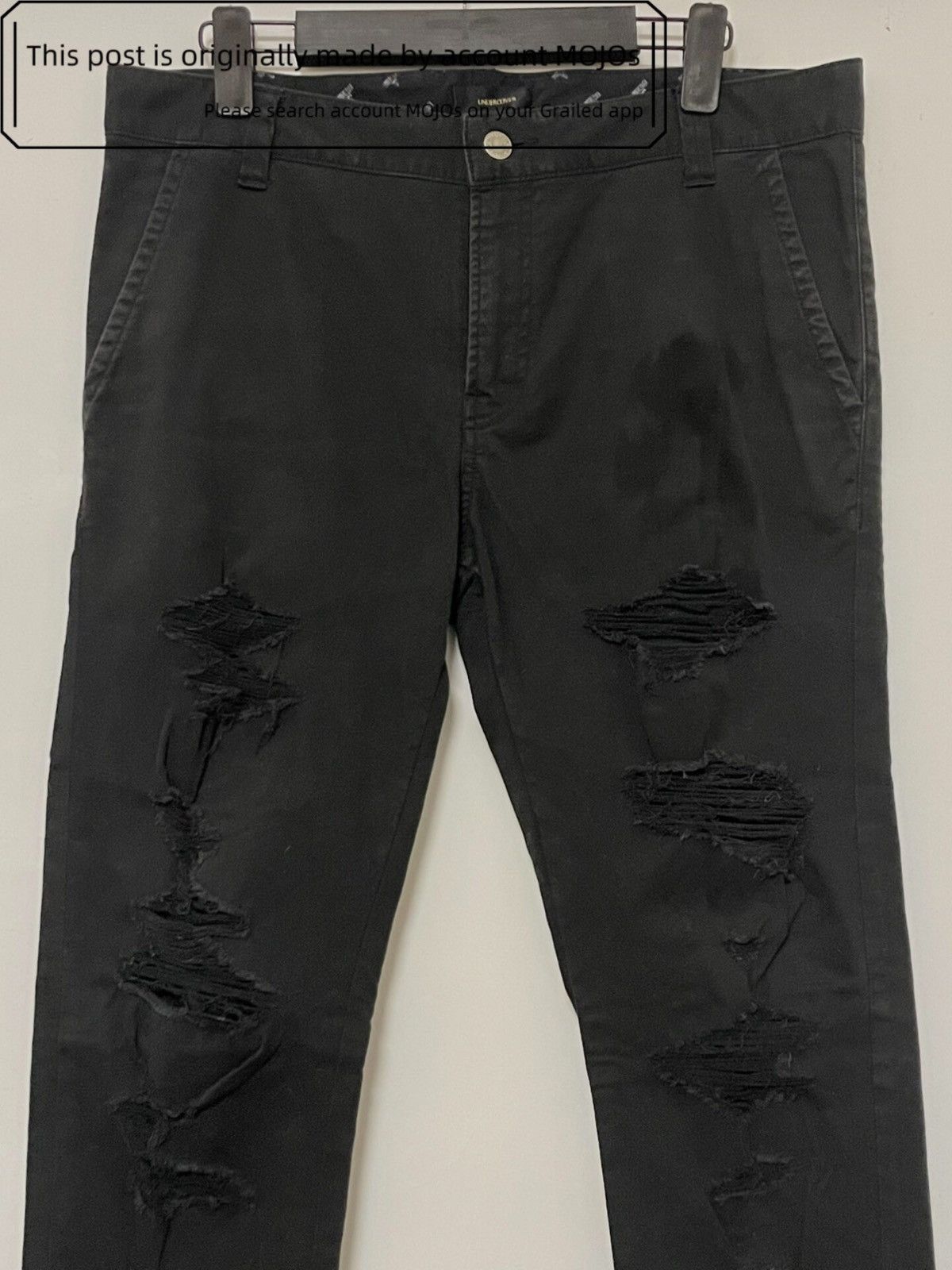 Undercover Sz 5 Undercover Cutting Distressed Black Denim mojo7212 Size US 34 / EU 50 - 1 Thumbnail