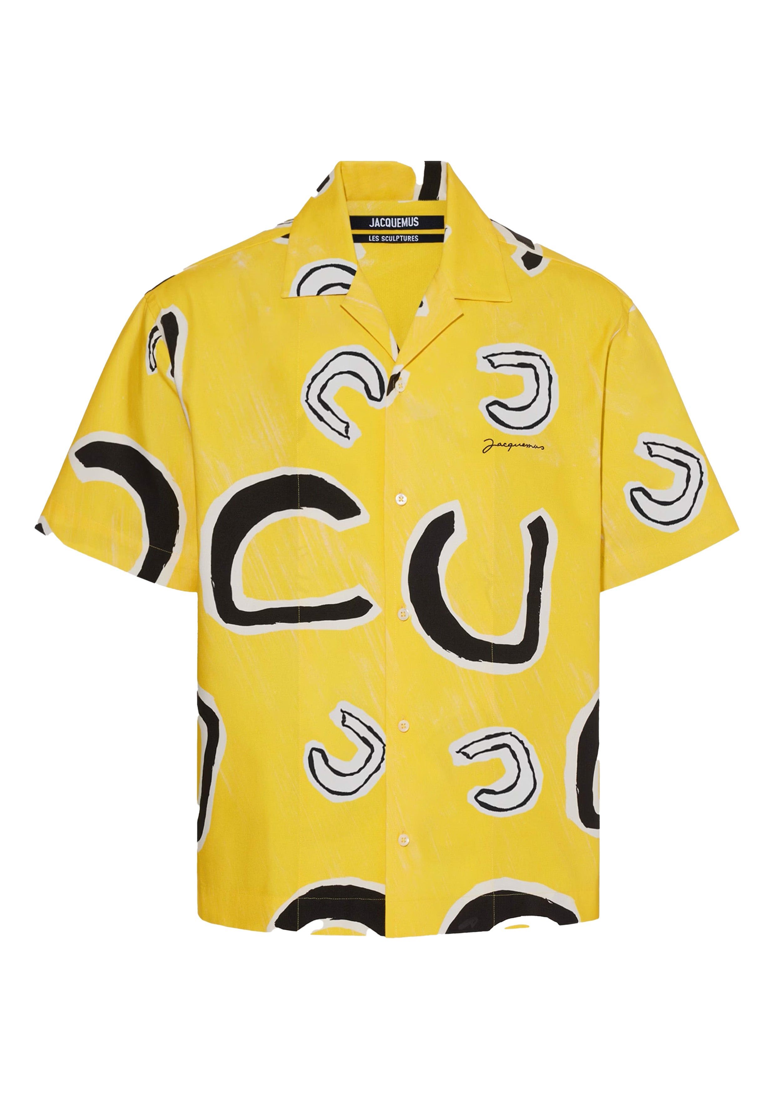 Jacquemus o1s22i1n1024 Jean Bowling Shirt in Yellow Size US M / EU 48-50 / 2 - 1 Thumbnail