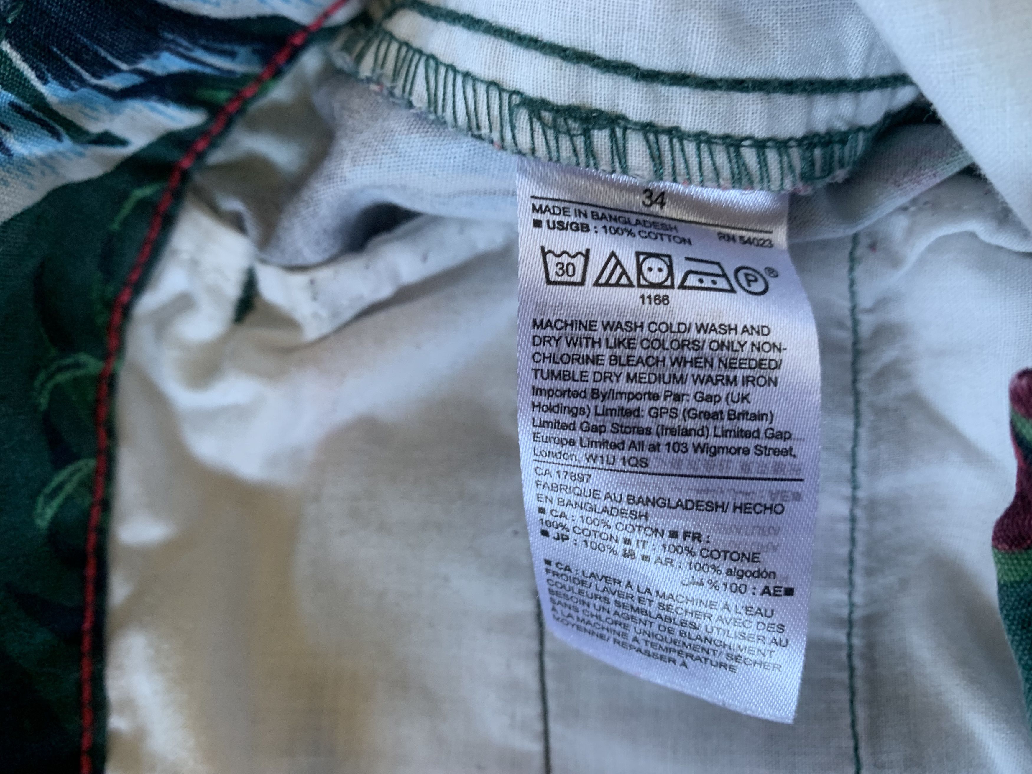 Gap Gap Mens Multicolor Cotton Floral Chino Shorts Size US 34 / EU 50 - 8 Thumbnail