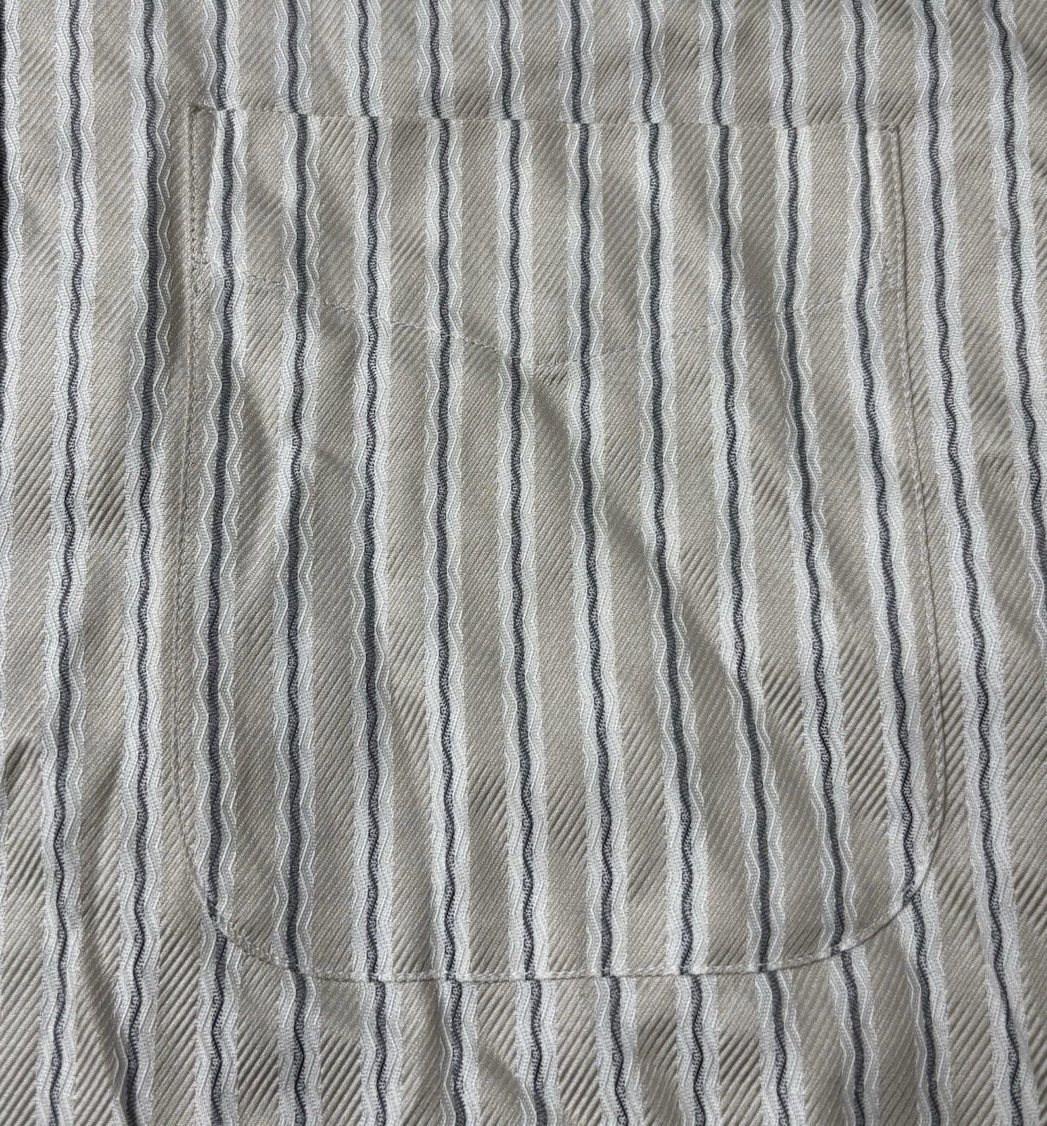 Zanella Zanella Shirt Men's 16L Large Stripes Beige Pocket Italy Size US L / EU 52-54 / 3 - 4 Thumbnail