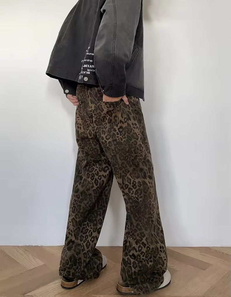 Japanese Brand × Jean Vintage Brown Leopard Print Straight Leg Jeans Size US 32 / EU 48 - 5 Thumbnail
