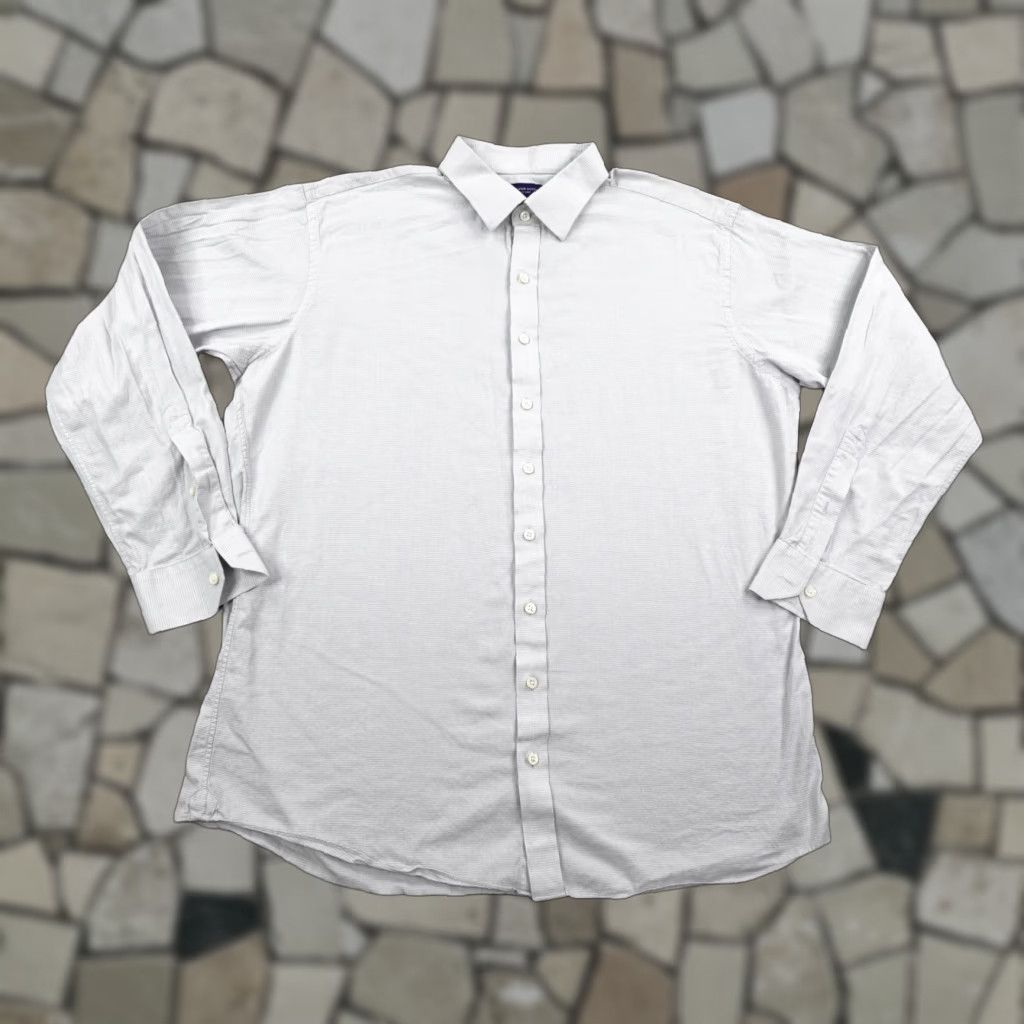 Proper Cloth PROPER CLOTH Dress Shirt Mens XL Gray White Micro Check Long Sleeve Cotton Size US XL / EU 56 / 4 - 1 Thumbnail
