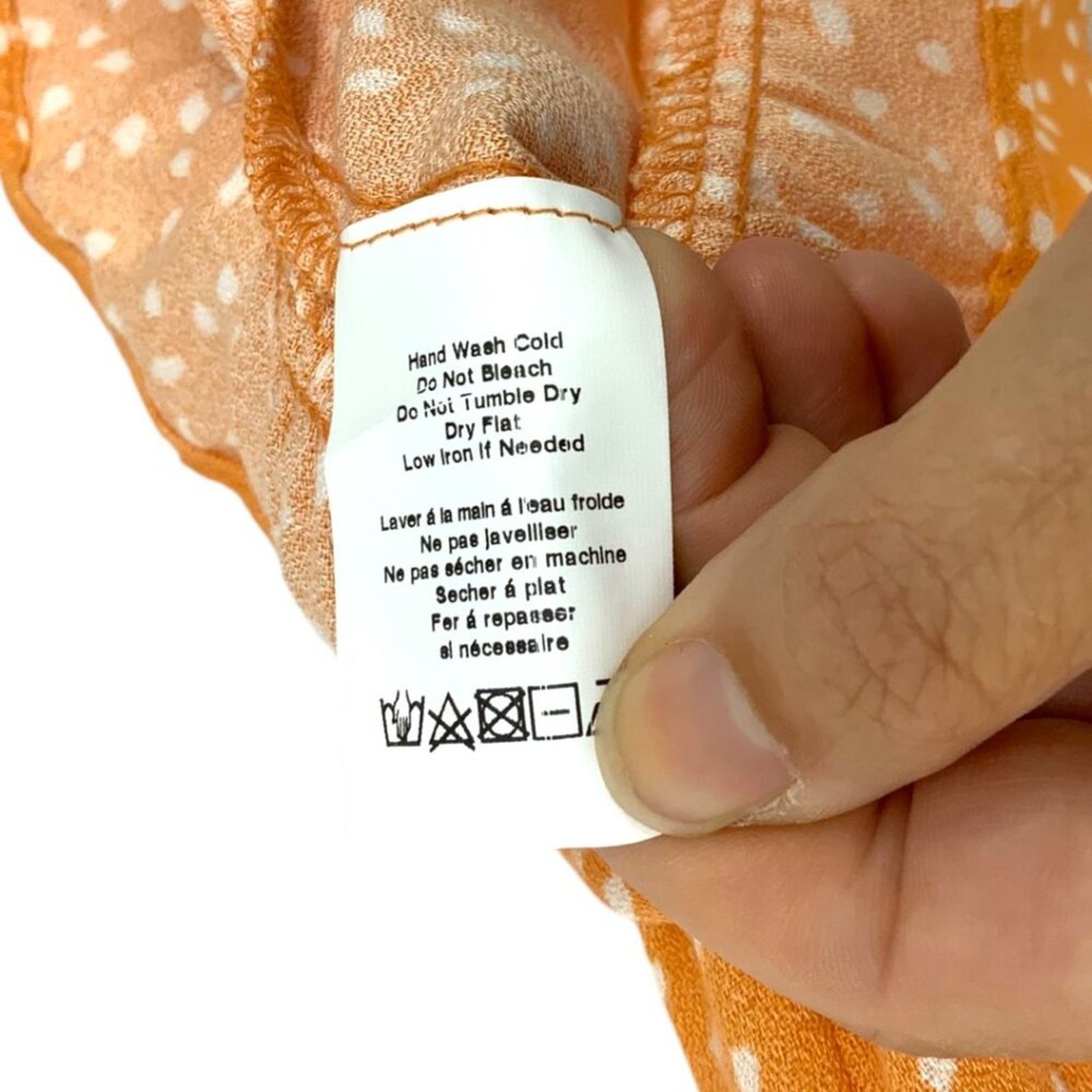 Other Lush Orange Dot Ruffle Sleeve Romper Size Medium NWOT Size 30" / US 8 / IT 44 - 4 Thumbnail