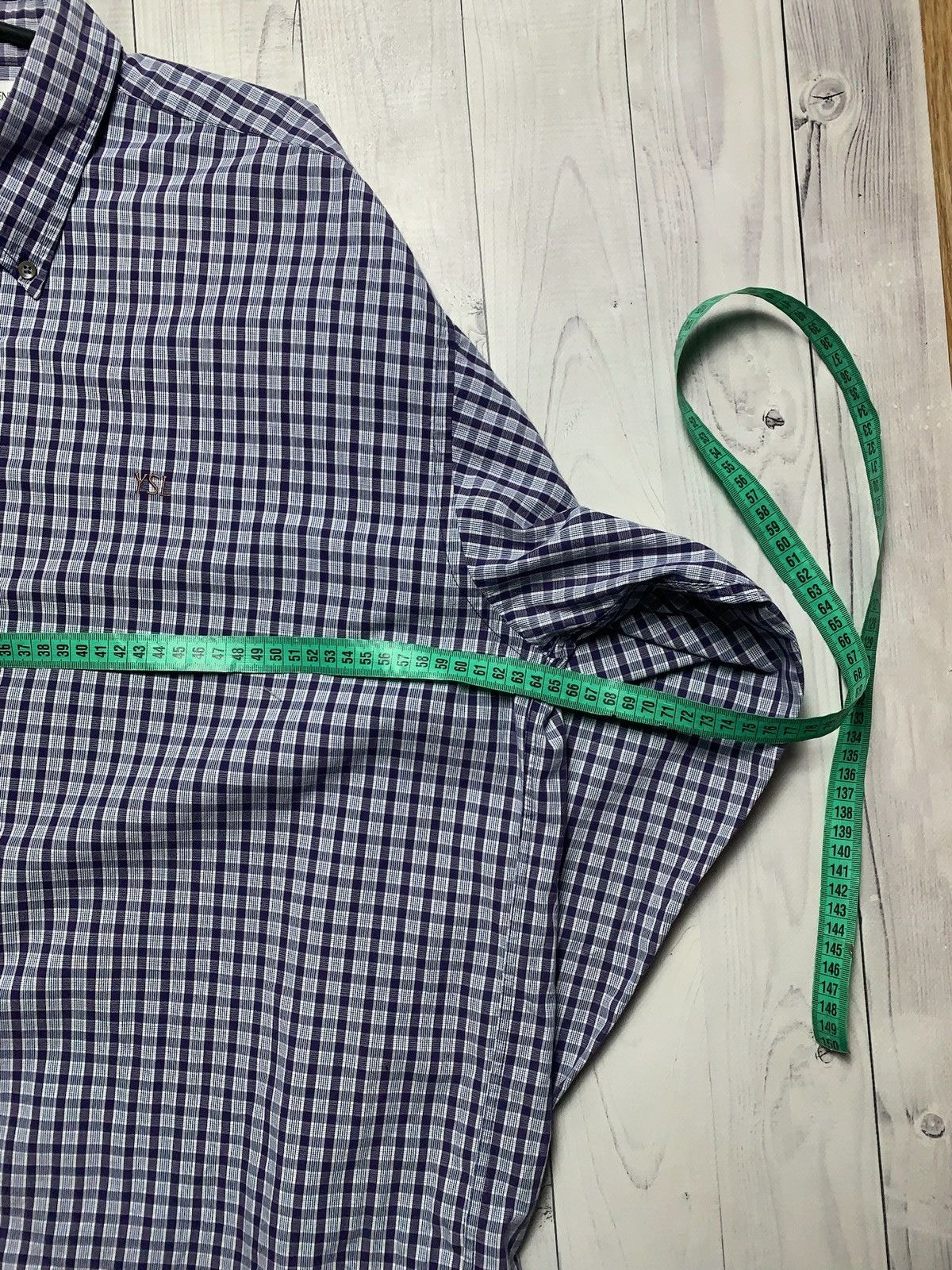 Vintage × Yves Saint Laurent Vintage Yves Saint Laurent plaid shirt size L rare Size US XXL / EU 58 / 5 - 7 Thumbnail