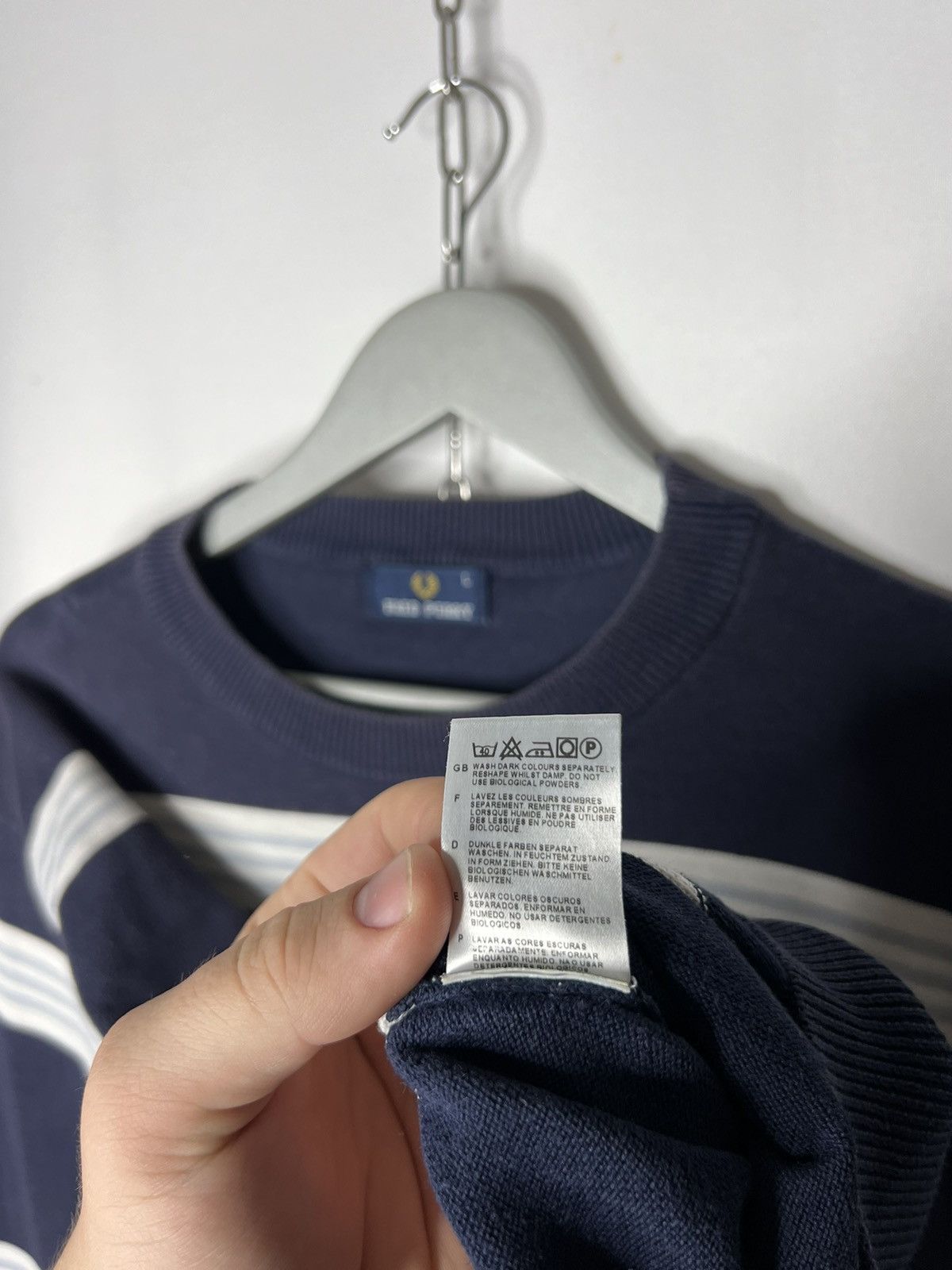 Other Vintage Fred Perry Striped Sweatshirt Long Sleeve Sweeter Size US L / EU 52-54 / 3 - 8 Thumbnail