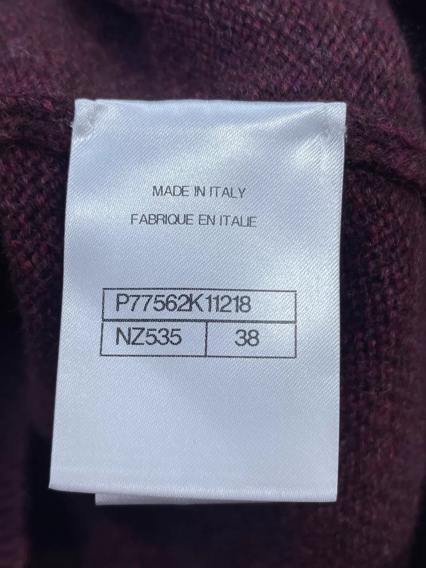 Chanel Chanel 24A Guitar Pattern Wine Red Sweater EU38 Size S / US 4 / IT 40 - 4 Thumbnail