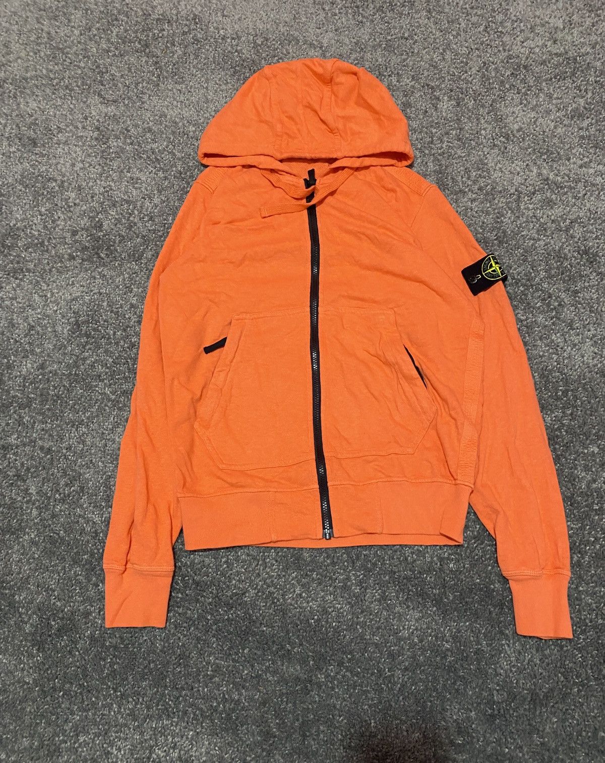 image of Stone Island Hoodie in Orange, Men's (Size Small)