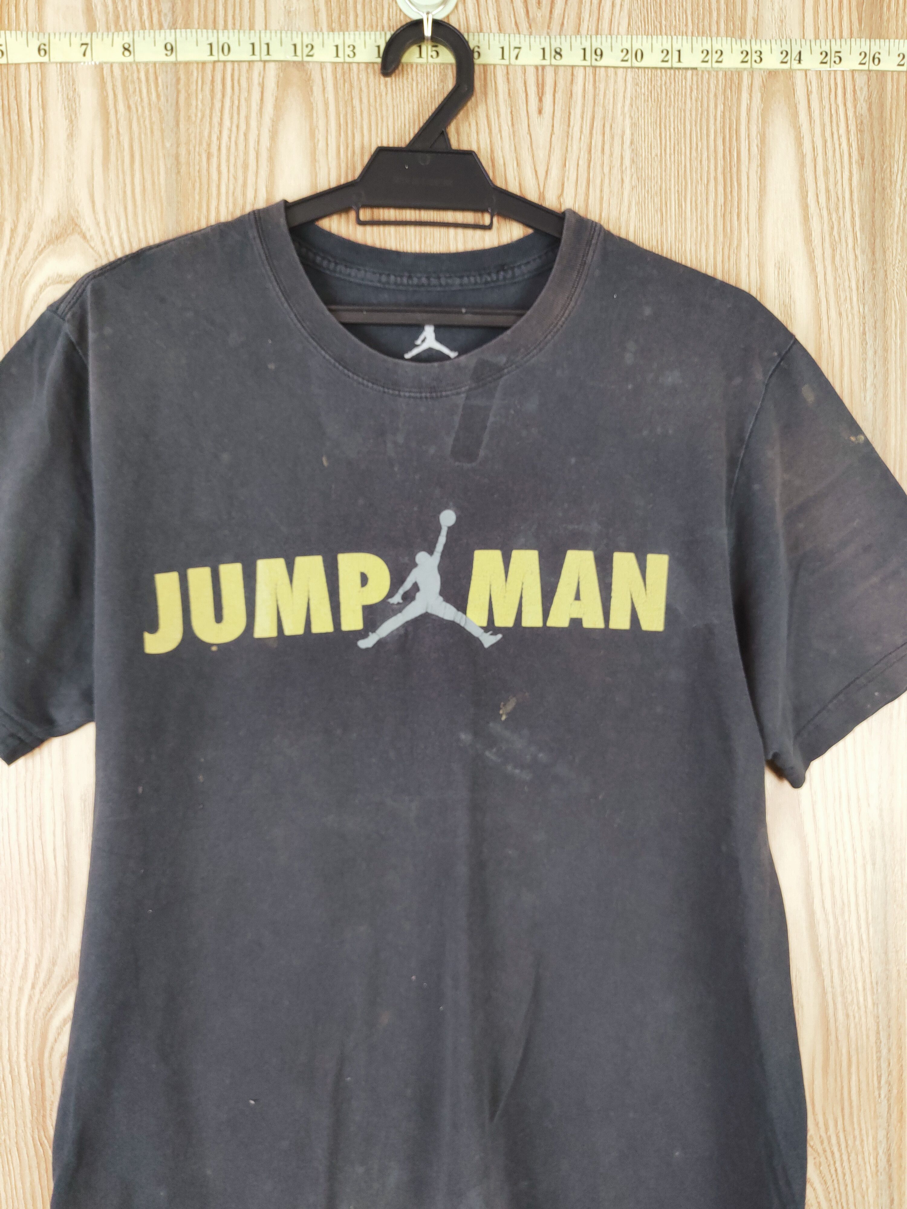 Vintage Jump Man Black Faded Short Sleeve T-shirts #W183 Size US M / EU 48-50 / 2 - 2 Thumbnail