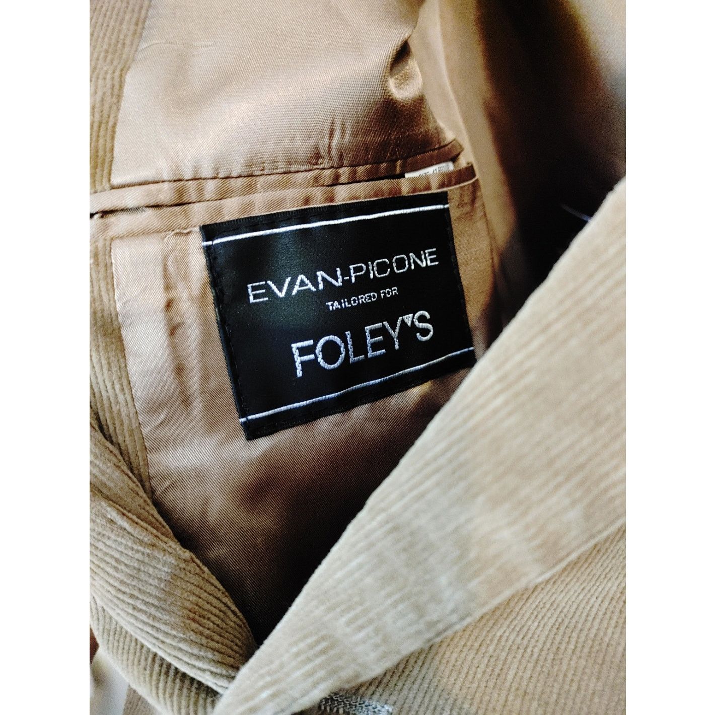 Evan Picone Evan Picone Corduroy Mens Jacket Sport Coat 42R Tan Size 42R - 5 Thumbnail