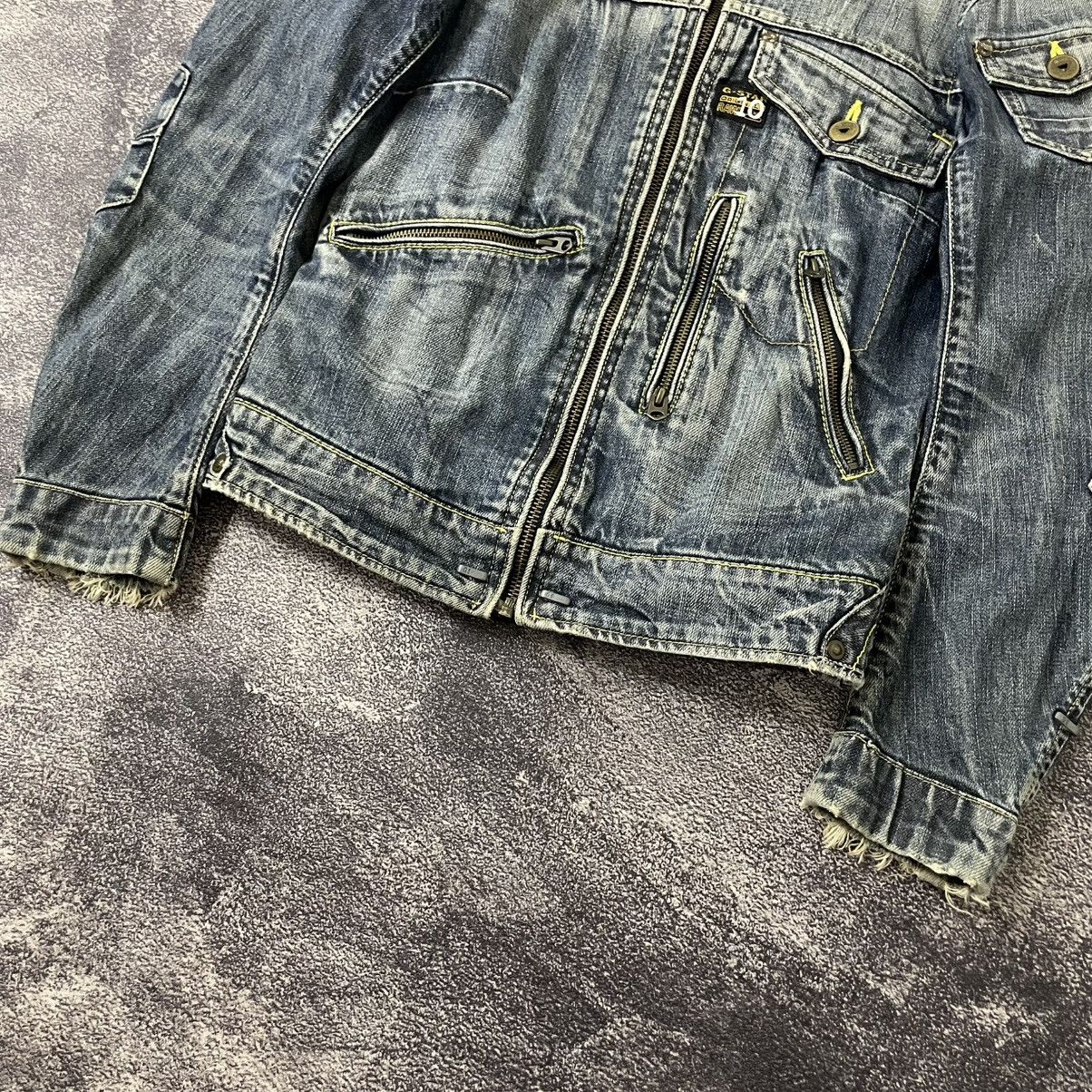 If Six Was Nine × Le Grande Bleu (L.G.B.) 🔥 NEED GONE 🔥Gstar biker denim raw jacket Size S / US 4 / IT 40 - 4 Thumbnail