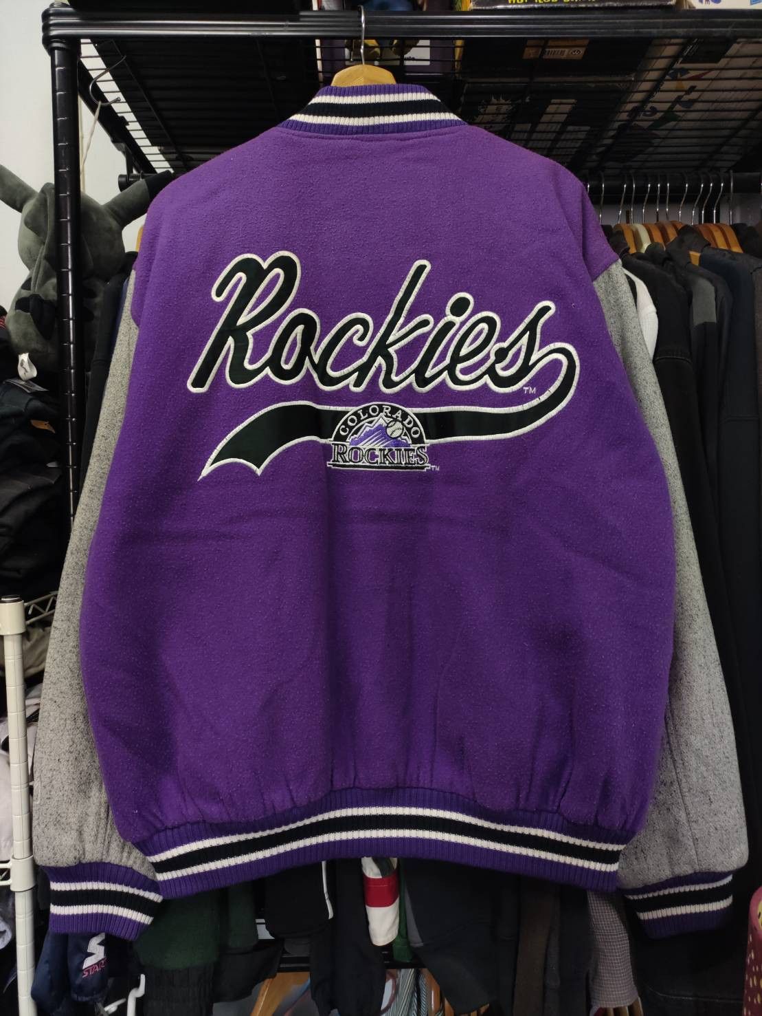 MLB Vtg Colorado Rockies Team MLB Bomber Logo7 Jacket Size US L / EU 52-54 / 3 - 1 Thumbnail