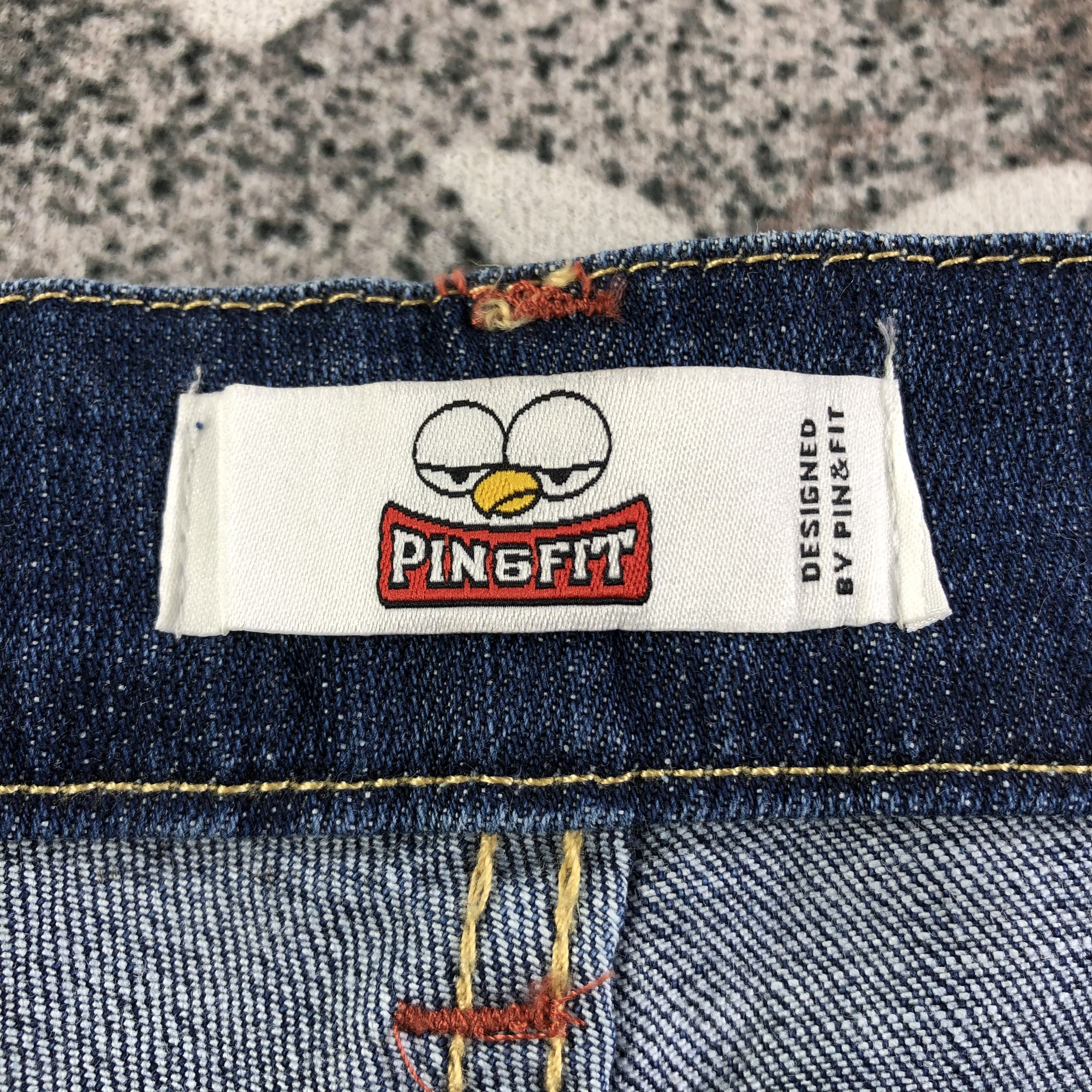 Japanese Brand Pin & Fit Patchwork Skinny Jeans KJ2042 Size US 33 - 9 Thumbnail