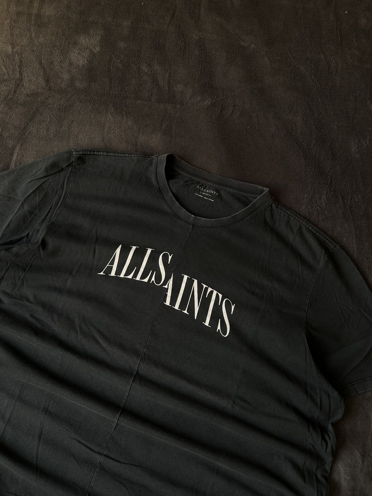 Allsaints × Vintage Vintage Y2K Faded Allsaints Tee Logo Luxury Size US XXL / EU 58 / 5 - 4 Thumbnail