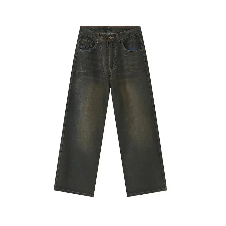 Japanese Brand Retro loose straight leg high street jeans Size US 32 / EU 48 - 6 Thumbnail