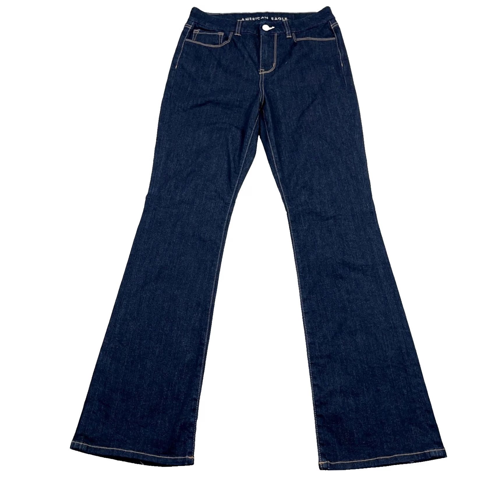 American Eagle Outfitters American Eagle Outfitters Jeans Women 6 Curvy SkinnyKick Boot Cut Dark Wash High Rise Denim 5-Pocket Stretch Bootcut Jeans Womens 90s Bohemian Size 28" / US 6 / IT 42 - 2 Thumbnail