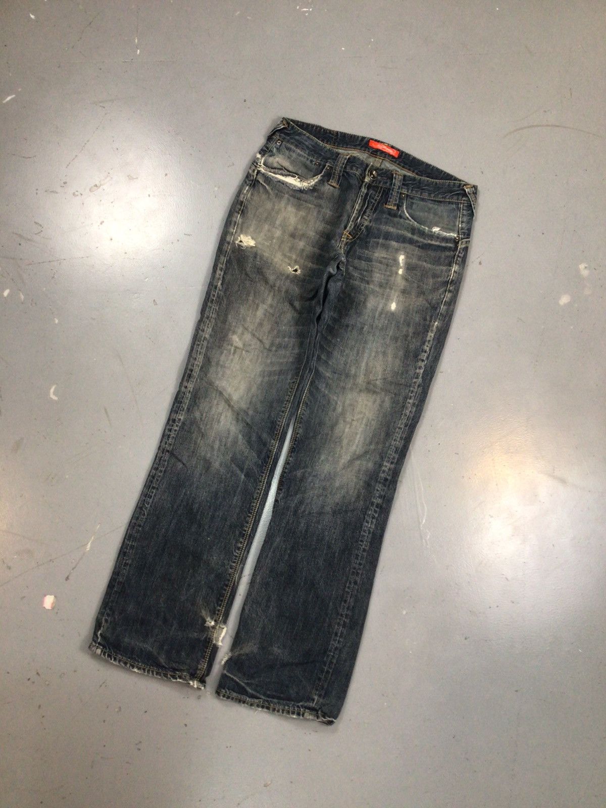 Christian Audigier × Ed Hardy × Vintage Vintage 90s sunfade Ed hardy straight fit denim Size US 32 / EU 48 - 2 Thumbnail
