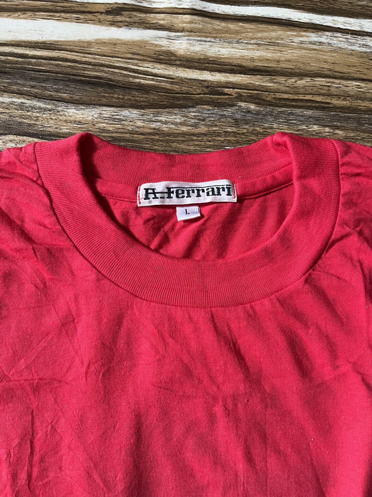 Vintage Vintage 90/00s Red Ferrari tee yellow and black logo graphic Size US M / EU 48-50 / 2 - 7 Thumbnail