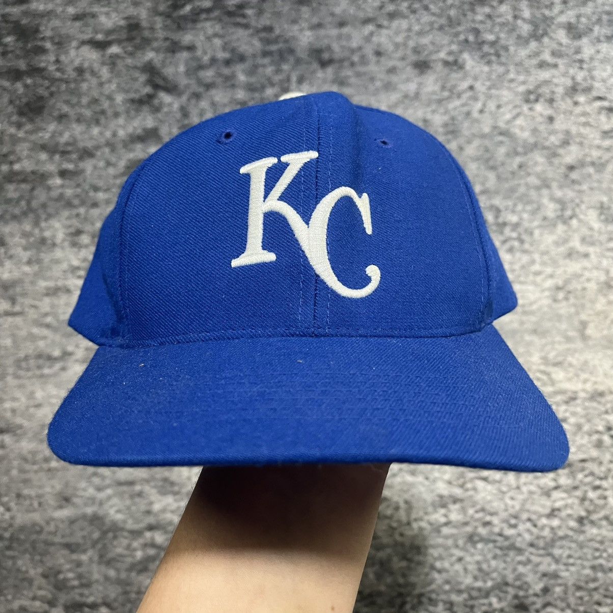 MLB Vintage 90s Kansas City Royals MLB Snapback Hat Blue White Size ONE SIZE - 2 Thumbnail