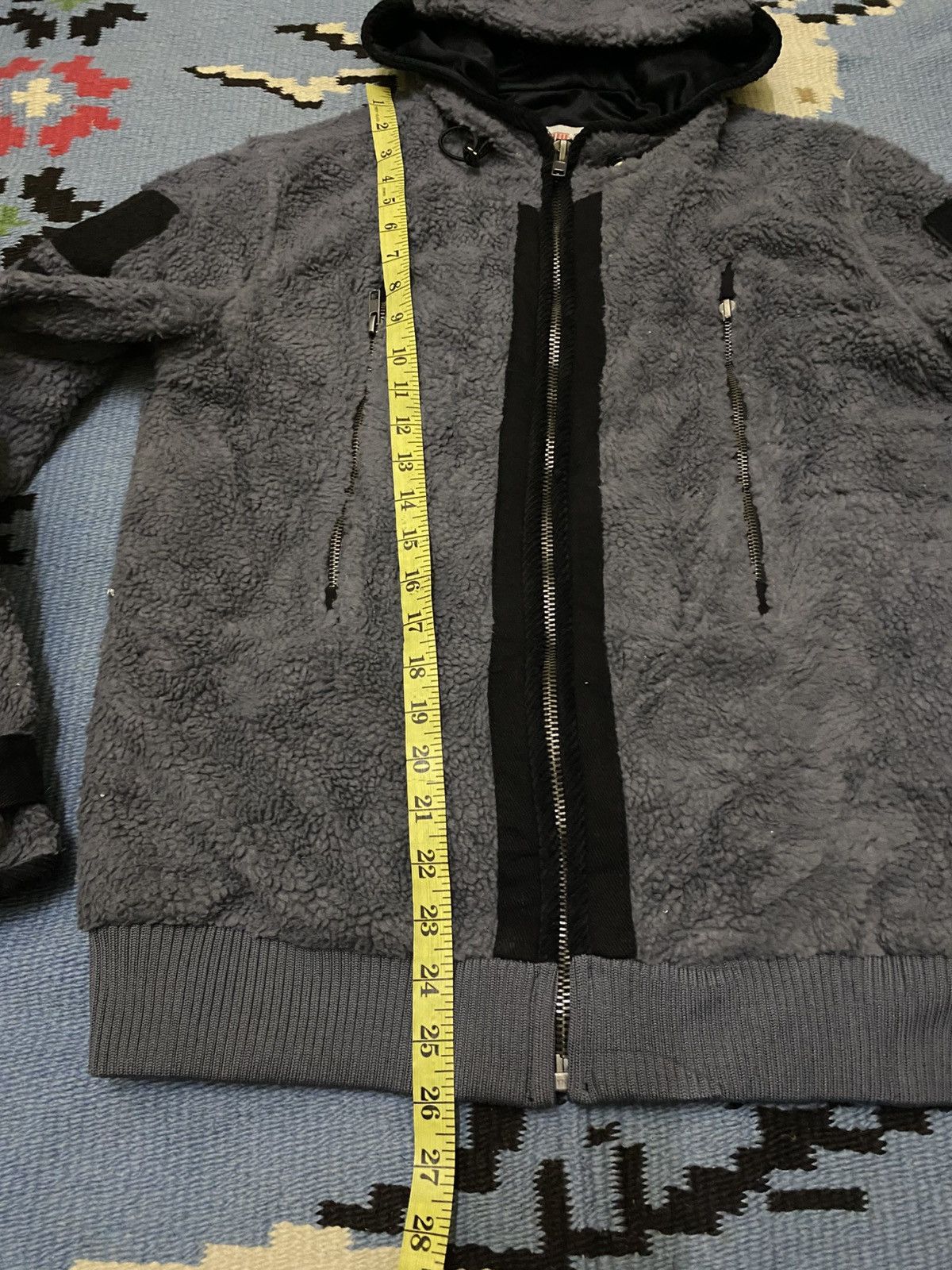 Japanese Brand YUU-LEEN MULTI ZIPPER POCKET FLEECE HOODIE Size US M / EU 48-50 / 2 - 9 Thumbnail