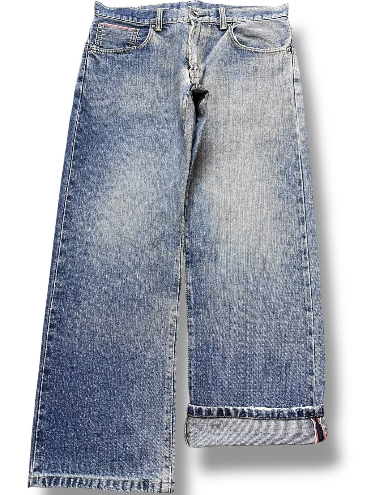 Edwin Vintage Edwin 505Z Selvedge Faded Baggy Denim Size US 34 / EU 50 - 1 Thumbnail