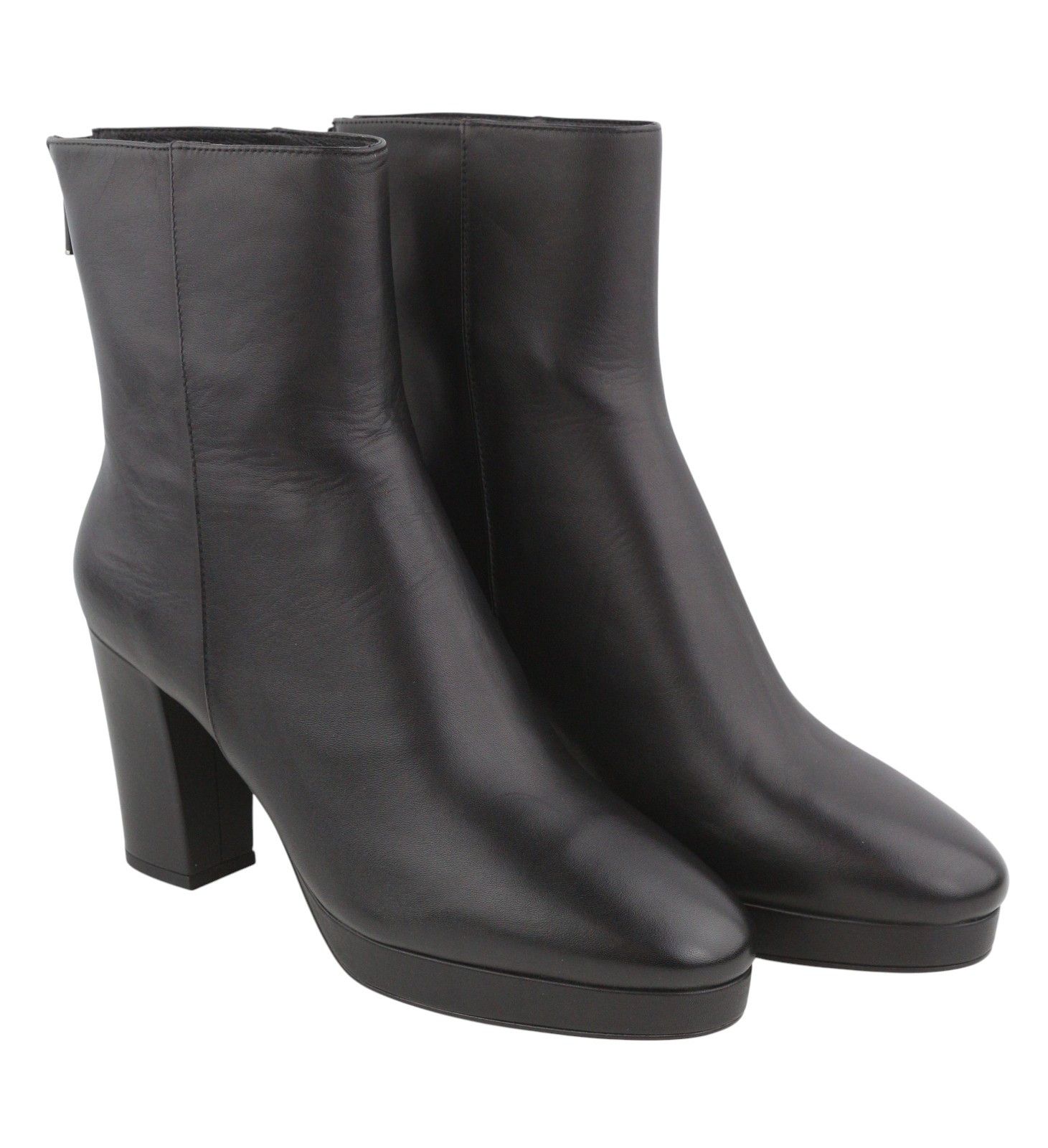 Other LOLA CRUZ KAUS EU41 Black Leather Heeled Almond 87543 Size US 10 / IT 40 - 2 Thumbnail