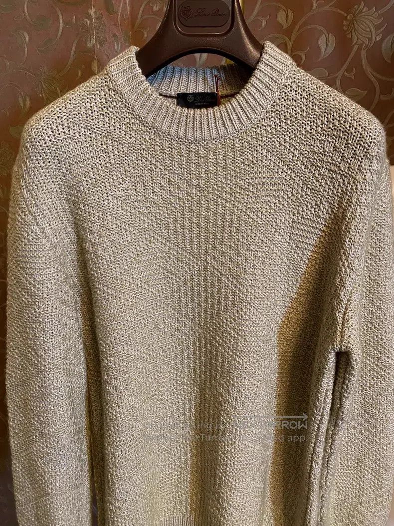 Loro Piana Loro Piana Heavy linen thick cable knit sweater, sweater, Size US M / EU 48-50 / 2 - 2 Thumbnail