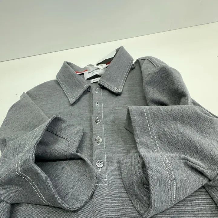 Thom Browne Thom Browne Short Sleeve Polo Shirt for Men -2507 Size US M / EU 48-50 / 2 - 6 Thumbnail