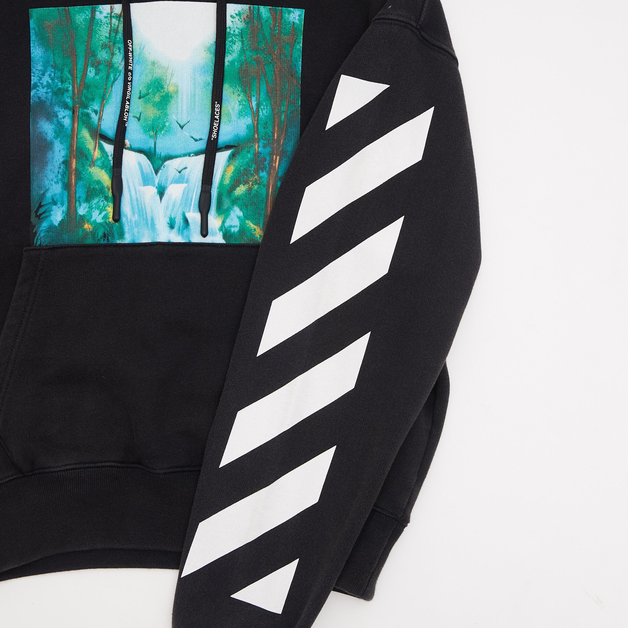 Off-White OFF WHITE Diag Waterfall Hoodie BLACK Size US XS / EU 42 / 0 - 6 Thumbnail