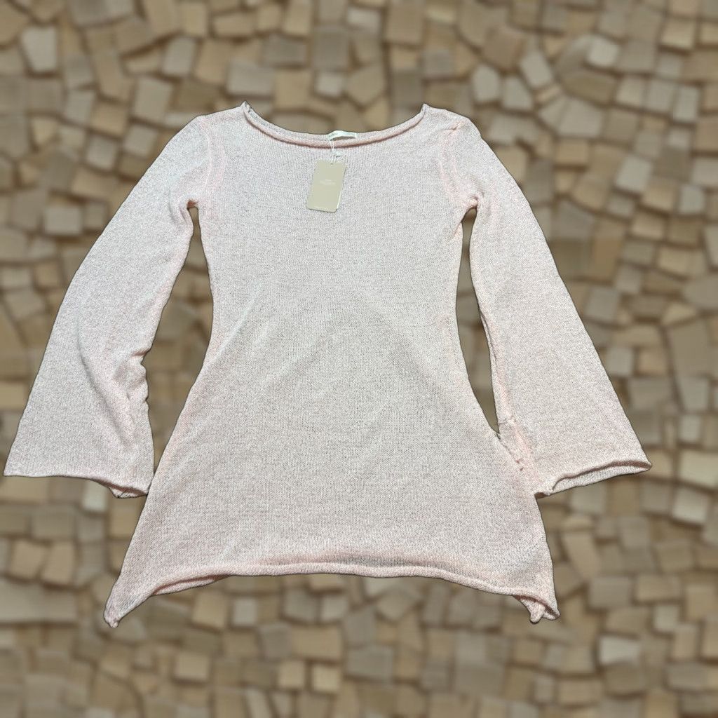 Pinko Aralina Shirts Women's Medium Pink Long Flared Sleeve Boat Neck NWT Vintage No Size M / US 6-8 / IT 42-44 - 1 Thumbnail