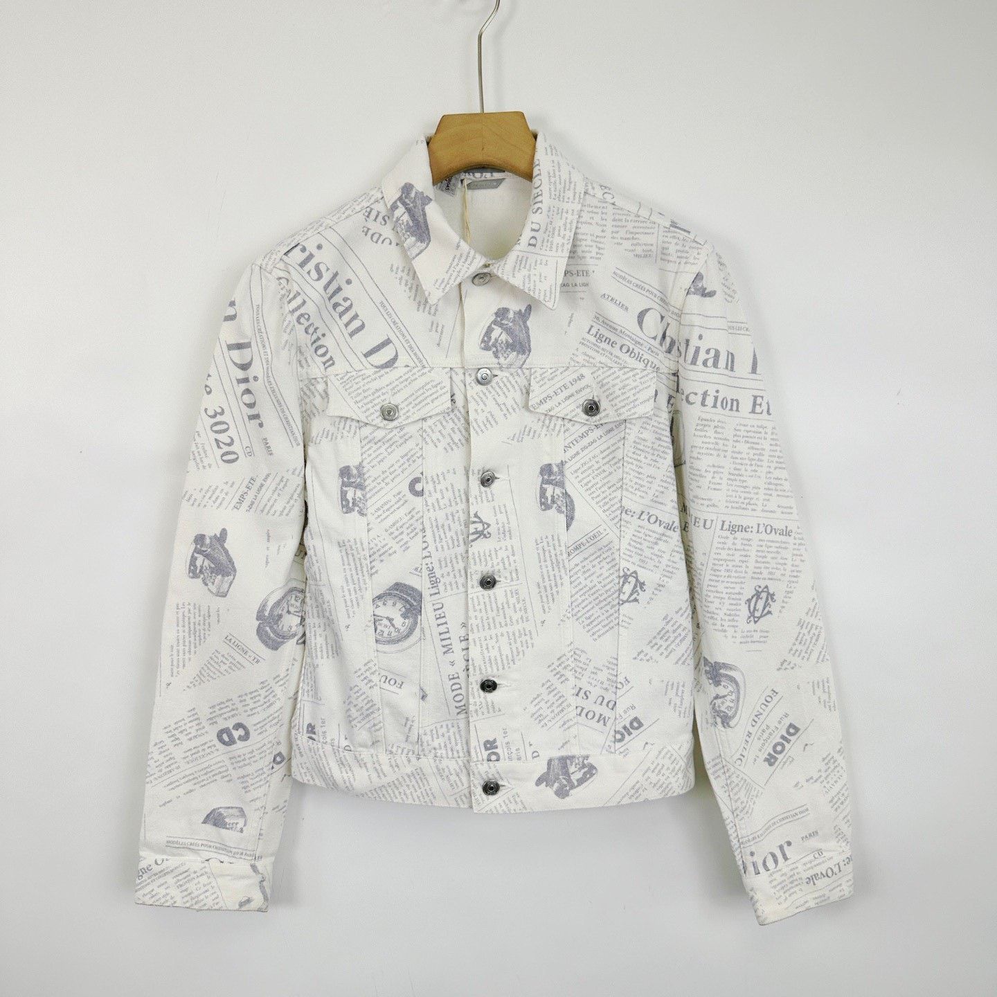 Dior Dior x Daniel Newspaper Logo Denim Jacket Size US S / EU 44-46 / 1 - 1 Thumbnail
