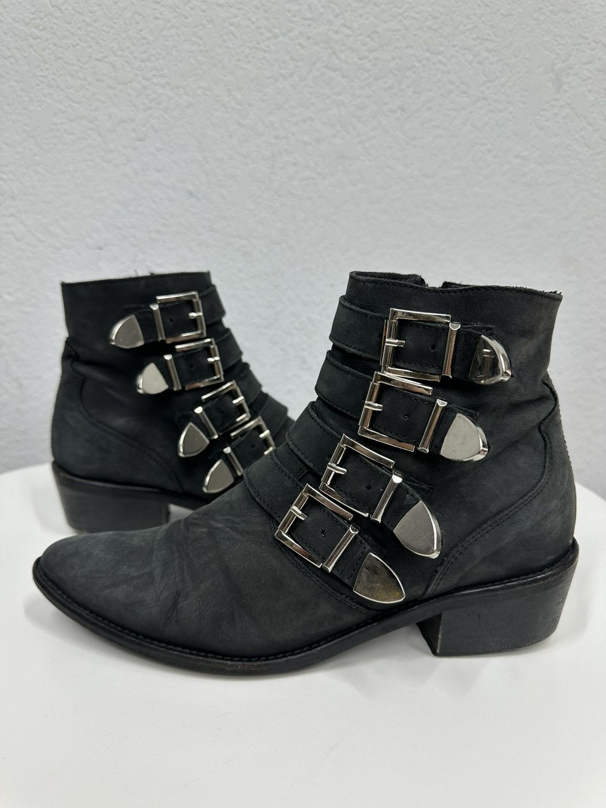 Hedi Slimane Vintage Avantgarde Boots Leather Y2k AS 98 Ankle Heels Japan Size US 8 / EU 41 - 5 Thumbnail