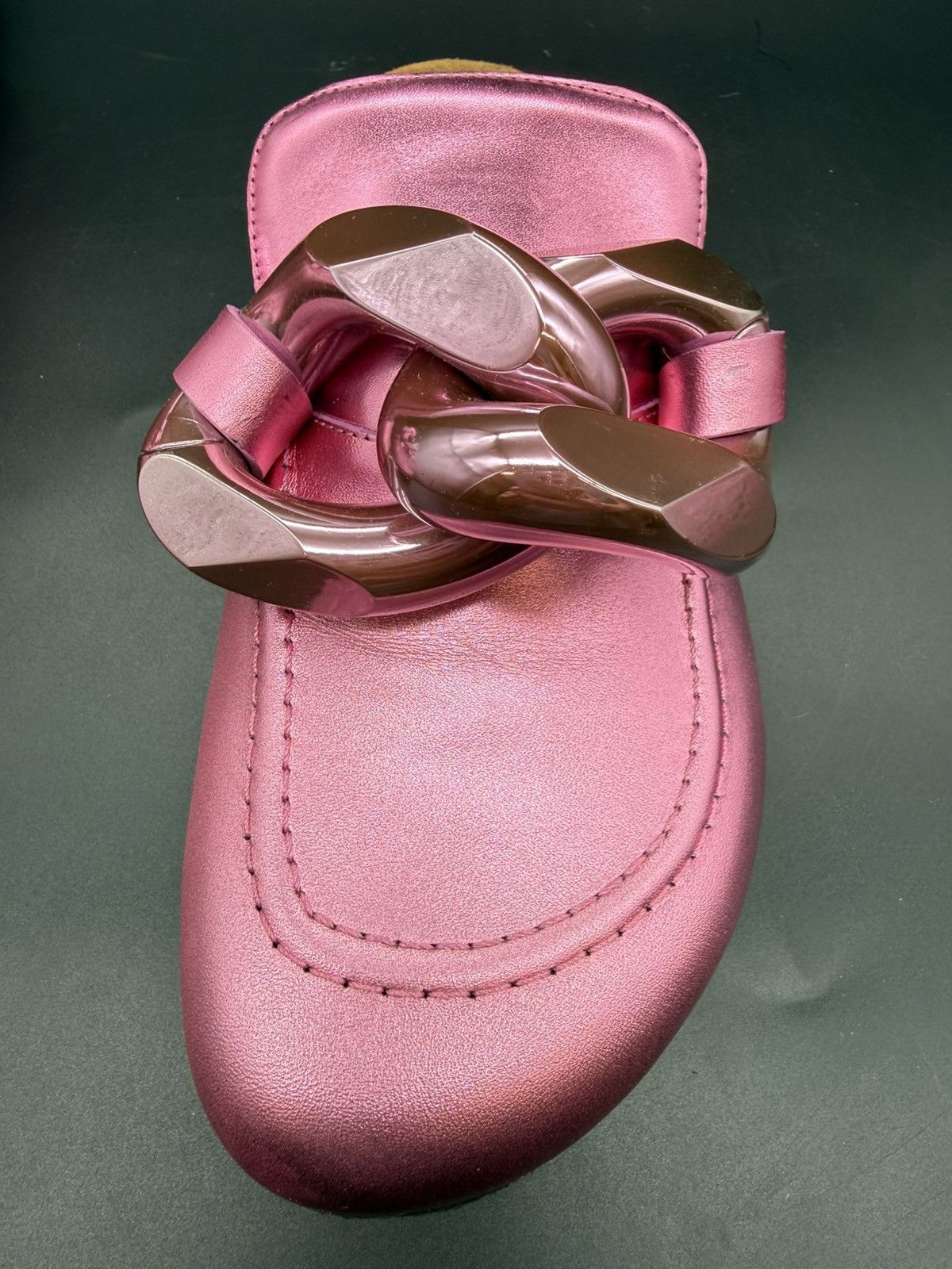 JW Anderson JW Anderson. Chain Loafer Mule. Metallic Pink. EU 46- US 12 Size US 12 / EU 45 - 10 Thumbnail