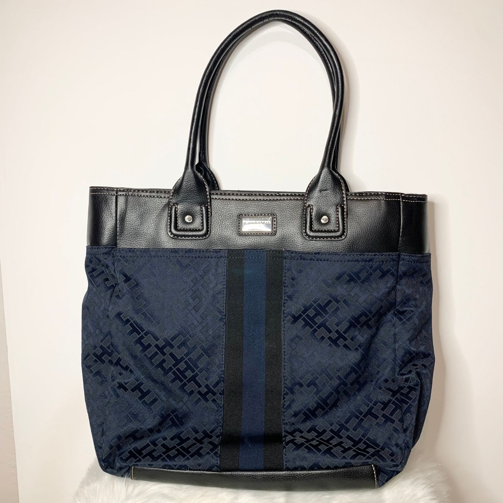 Tommy Hilfiger Tommy Hilfiger Women's Tote Navy Blue Handbags Size ONE SIZE - 13 Thumbnail