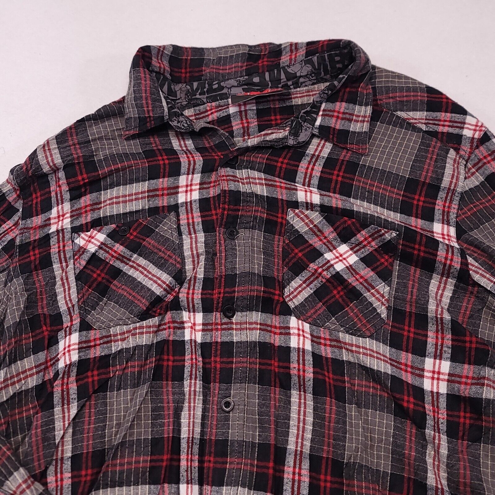 Mambo Mambo Tartan Flannel Shirt Men Size Extra Large XL Red Black Size US XL / EU 56 / 4 - 1 Thumbnail