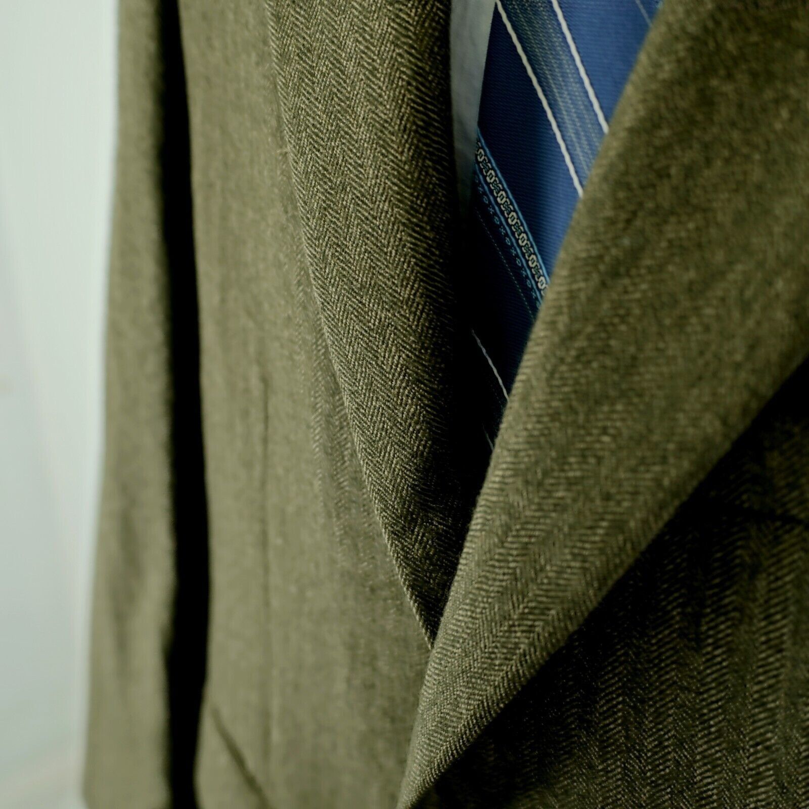 Chaps Chaps Ralph Lauren Green Herringbone 2 Button Sport Coat 40R Size 40R - 3 Thumbnail