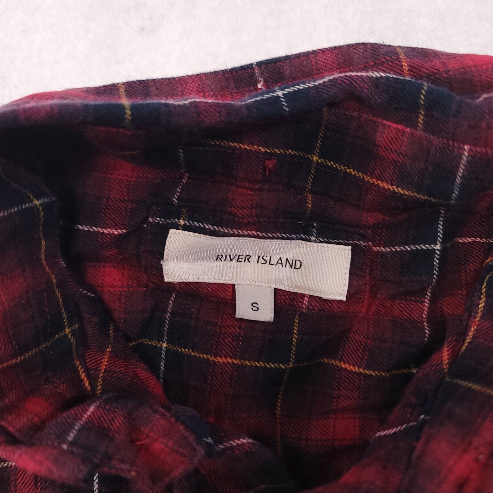 River Island River Island Tartan Flannel Shirt Mens Size Small Red Black Size US S / EU 44-46 / 1 - 3 Thumbnail