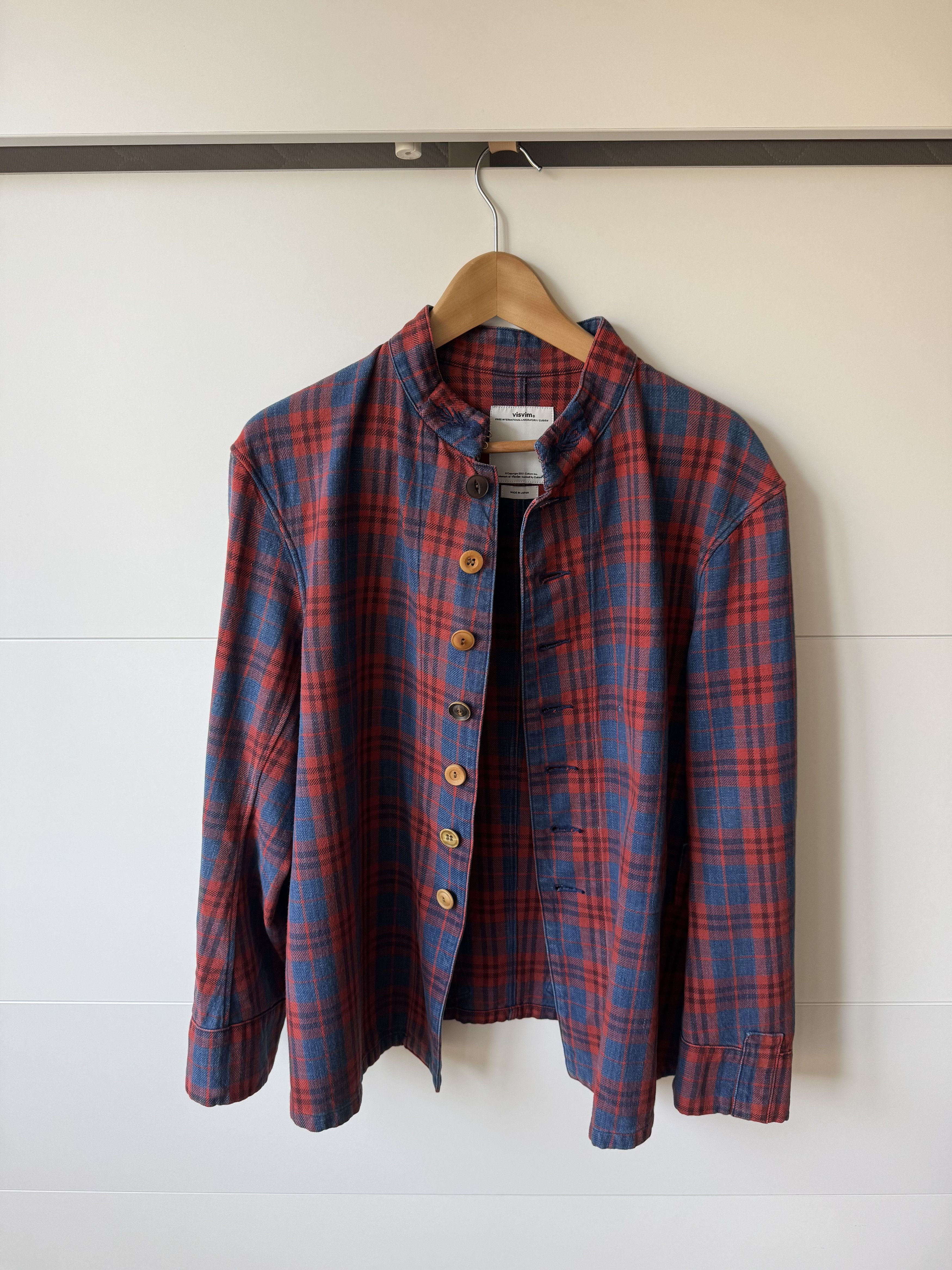 Visvim [3] Lugli Jacket Indigo Check in Red (AW14) Size US L / EU 52-54 / 3 - 6 Thumbnail
