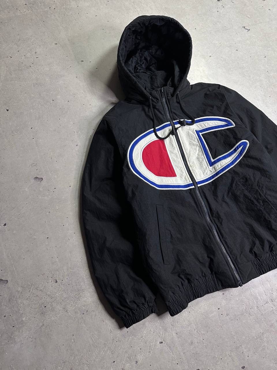 Supreme Supreme x Champion Hooded Jacket Big Logo Spellout M Y2K Size US M / EU 48-50 / 2 - 6 Thumbnail
