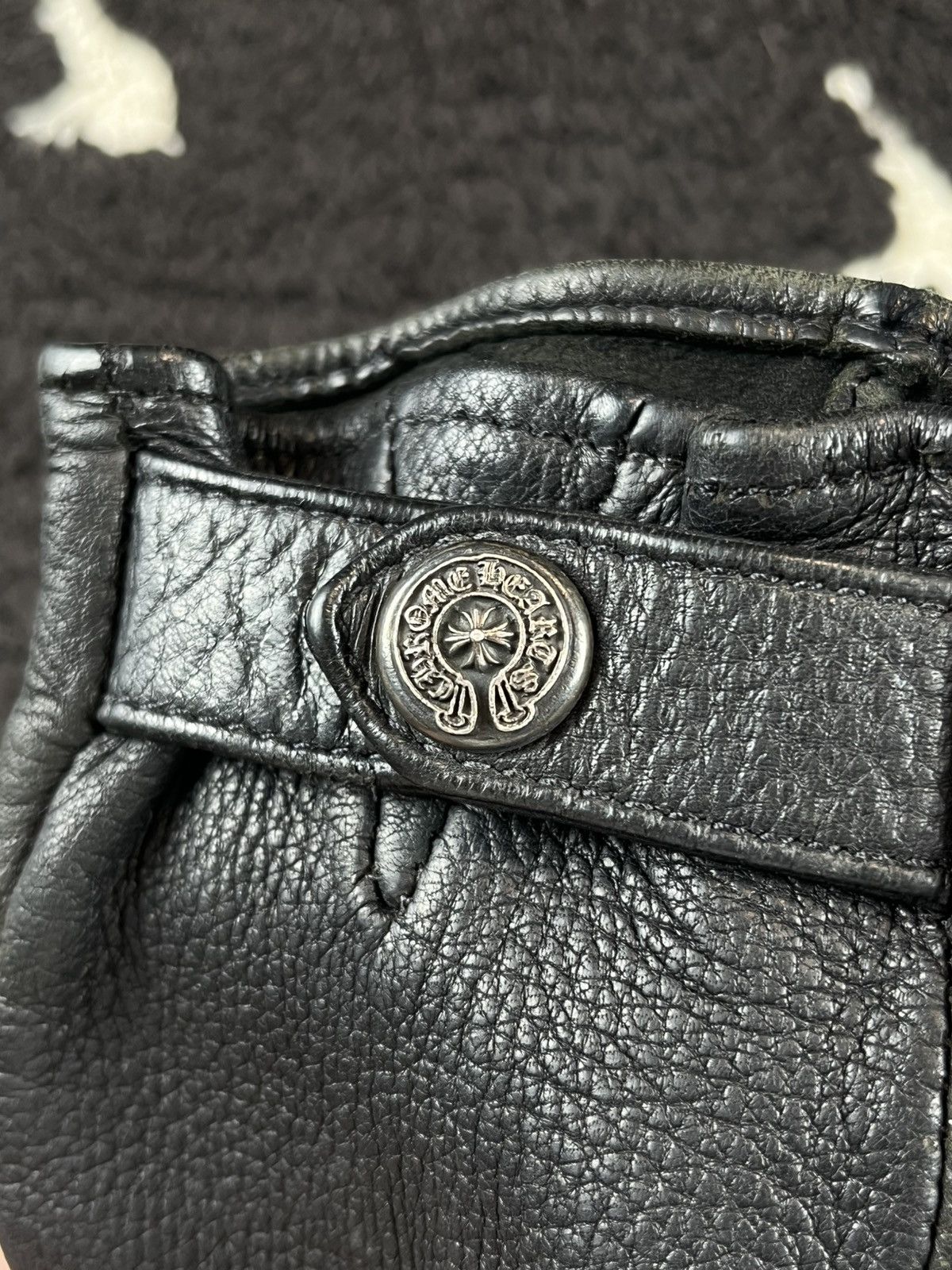 Chrome Hearts Chrome Hearts Silver Horseshoe Leather Gloves Black Size ONE SIZE - 5 Thumbnail