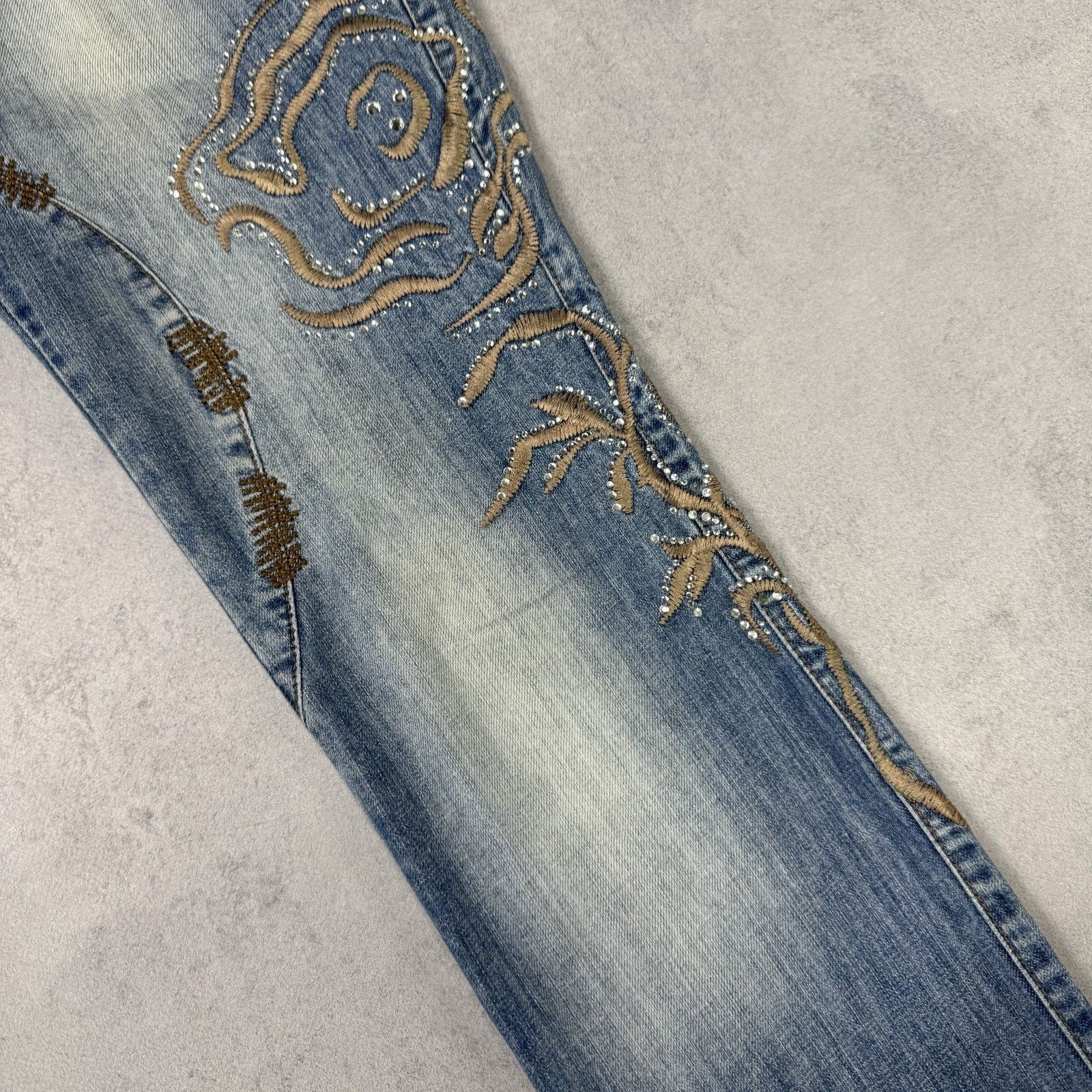 Just Cavalli Vintage Just Cavalli Blue Denim Pants Embroidered Jeans Size 30" / US 8 / IT 44 - 10 Thumbnail