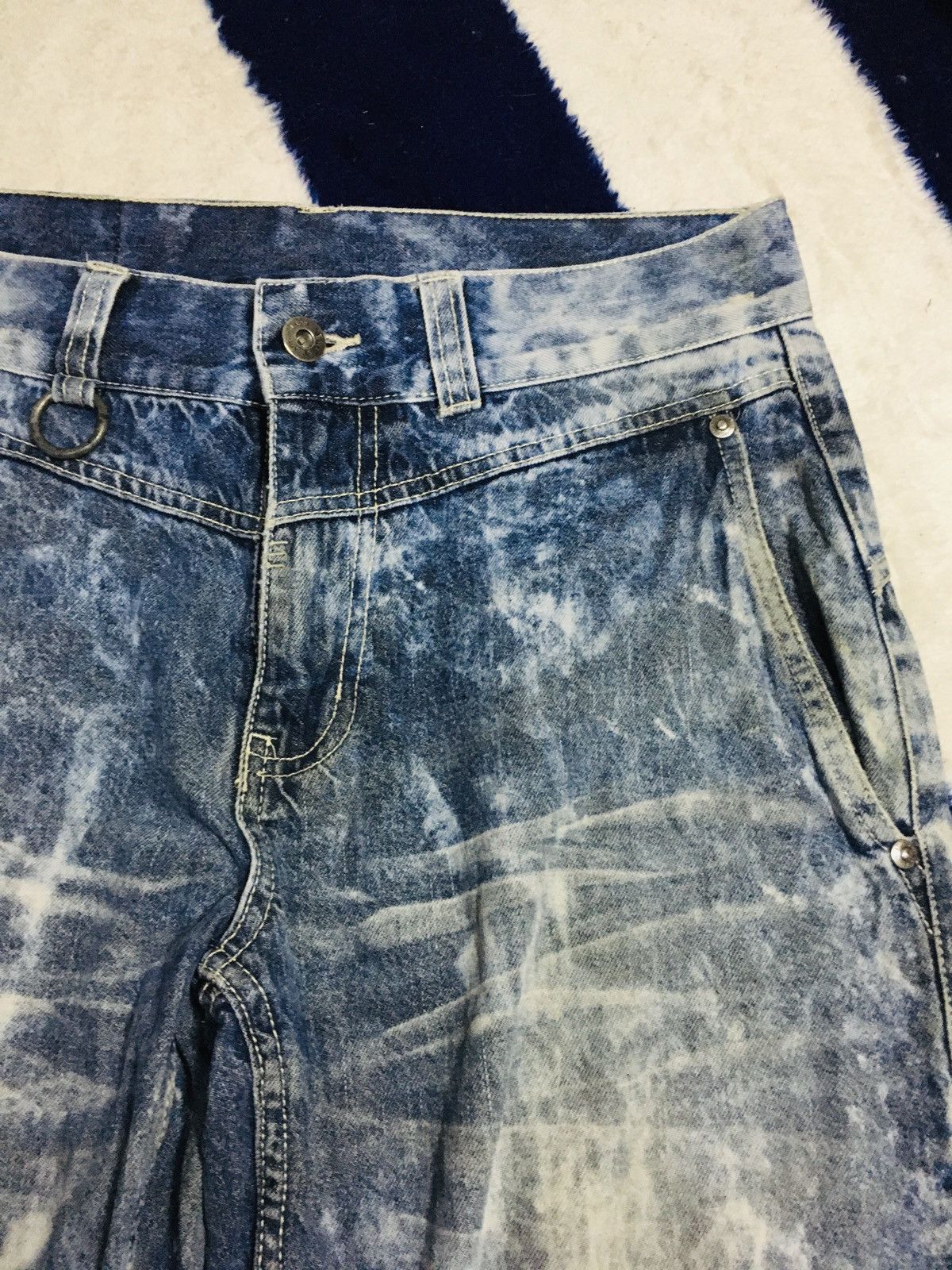 Japanese Brand Anti Label Acid Wash Jeans (16) Size US 30 / EU 46 - 14 Thumbnail