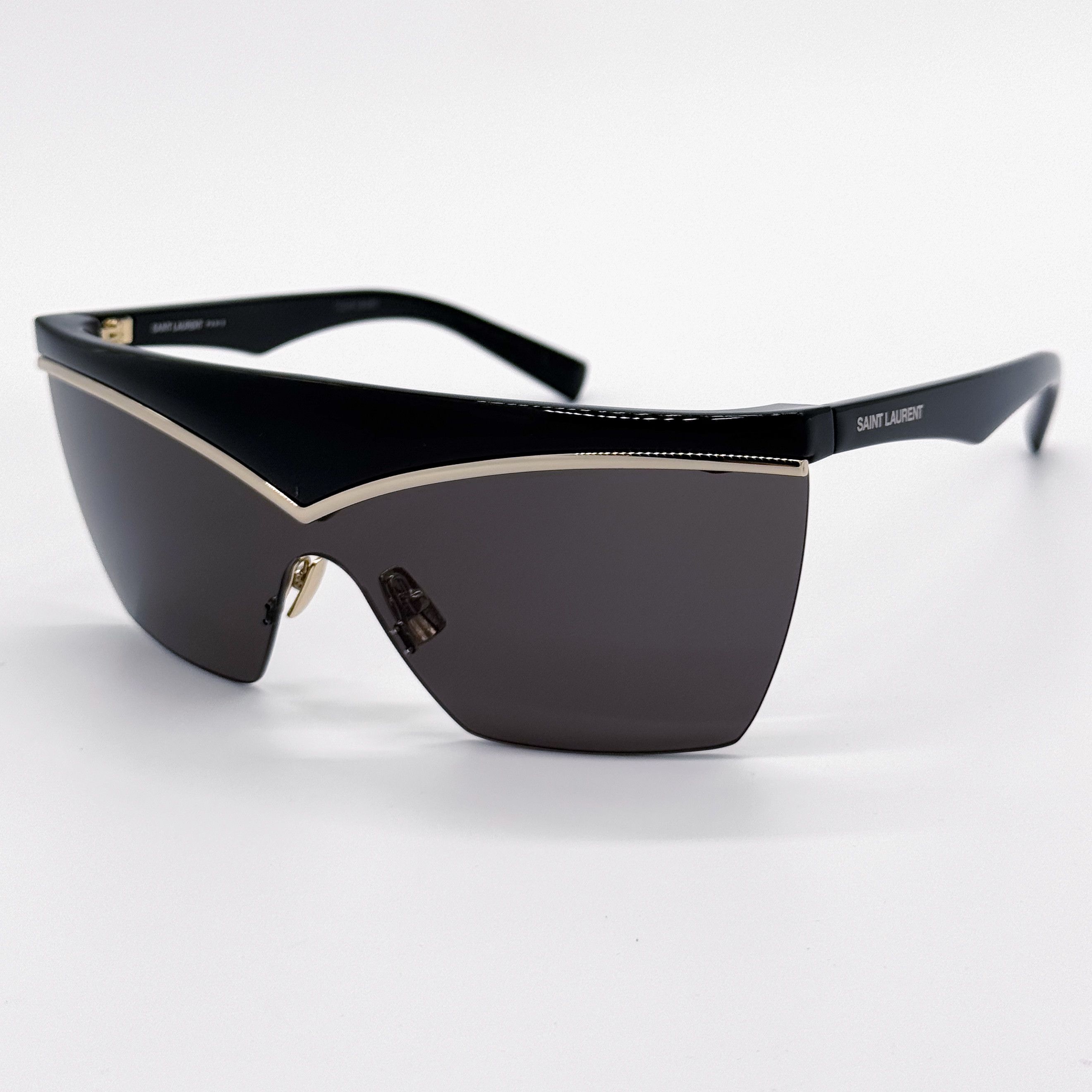 Saint Laurent Paris NEW SAINT LAURENT SL614 MASK 001 BLACK WOMEN SUNGLASSES Size ONE SIZE - 2 Thumbnail