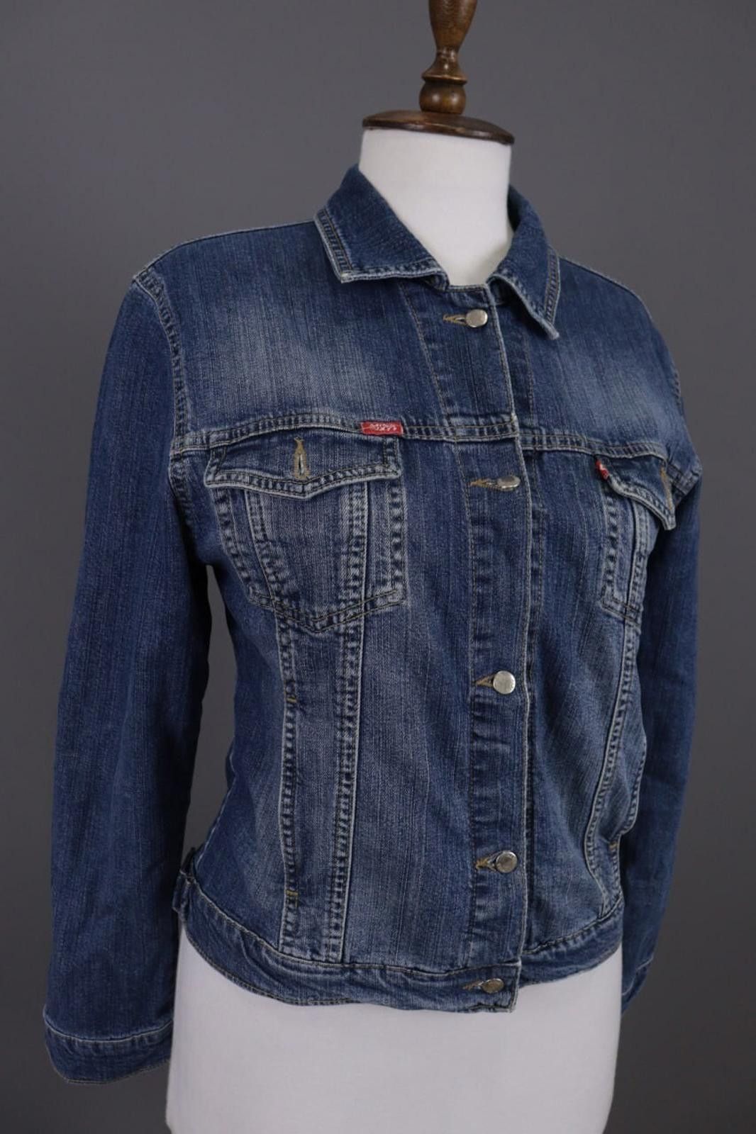 Designer Miss Sixty Blue Denim Button Down Trucker Jacket Size XL Size XL / US 12-14 / IT 48-50 - 4 Thumbnail