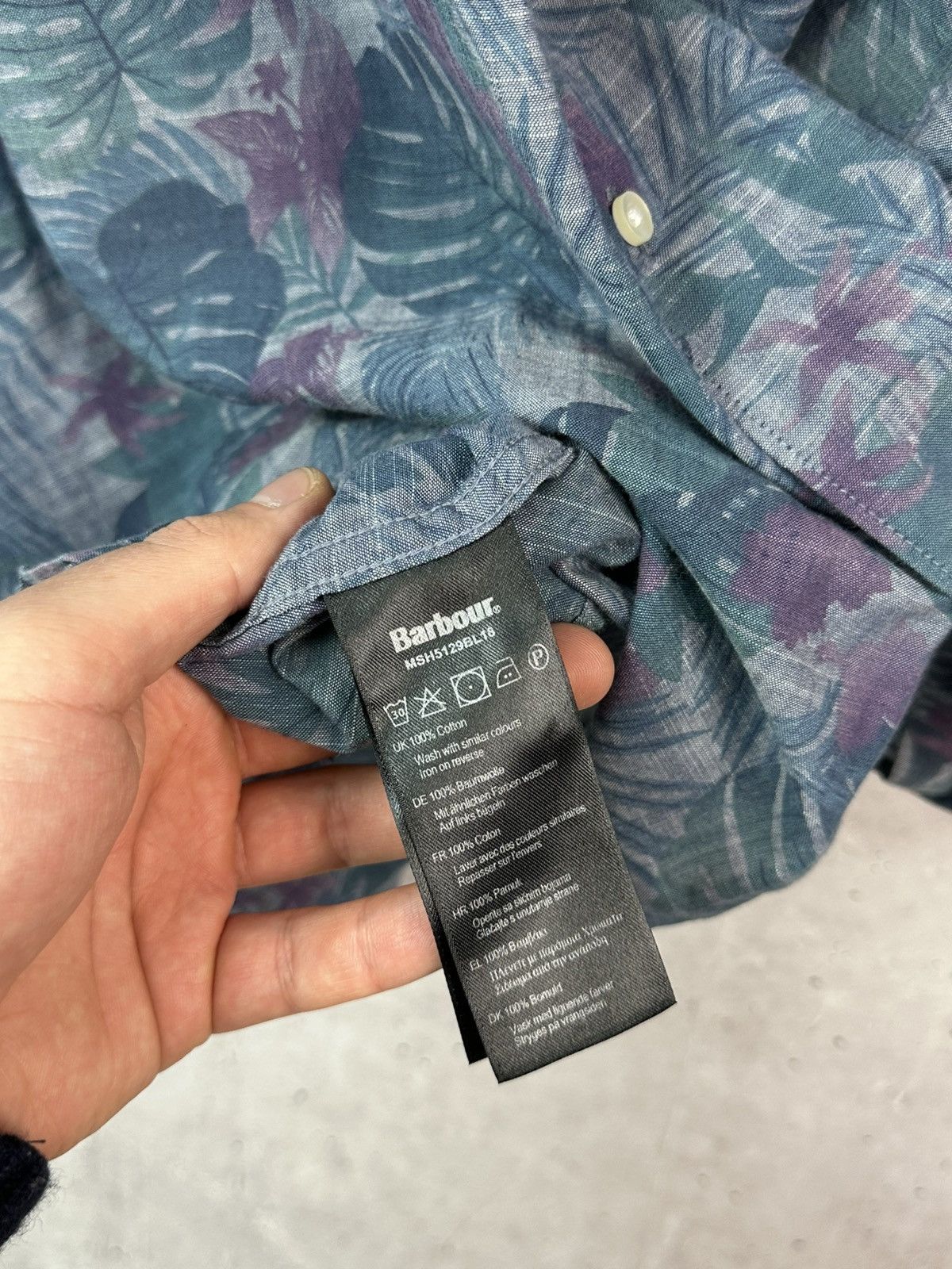 Barbour Barbour Regular Fit Tropical Leaves Short Sleeve Men’s Shirt Size US XXL / EU 58 / 5 - 10 Thumbnail