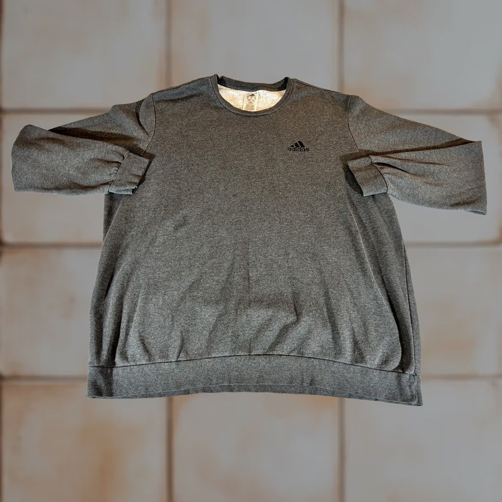 Adidas Adidas Sweatshirt Mens 2XL Gray Crewneck Fleece Sportswear Athleisure Casual XXL Size US XXL / EU 58 / 5 - 1 Thumbnail