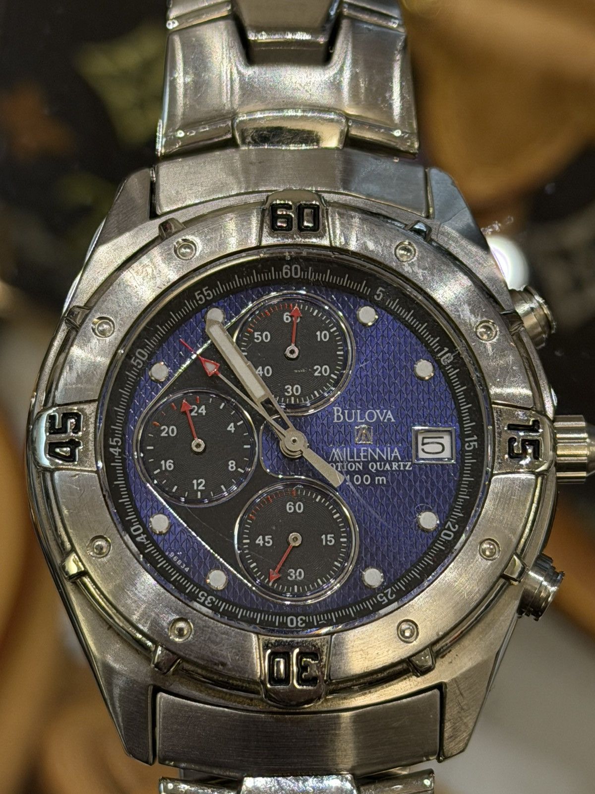 Bulova Bulova Millennia Motion Quartz Chronograph - Blue Dial Size ONE SIZE - 2 Thumbnail