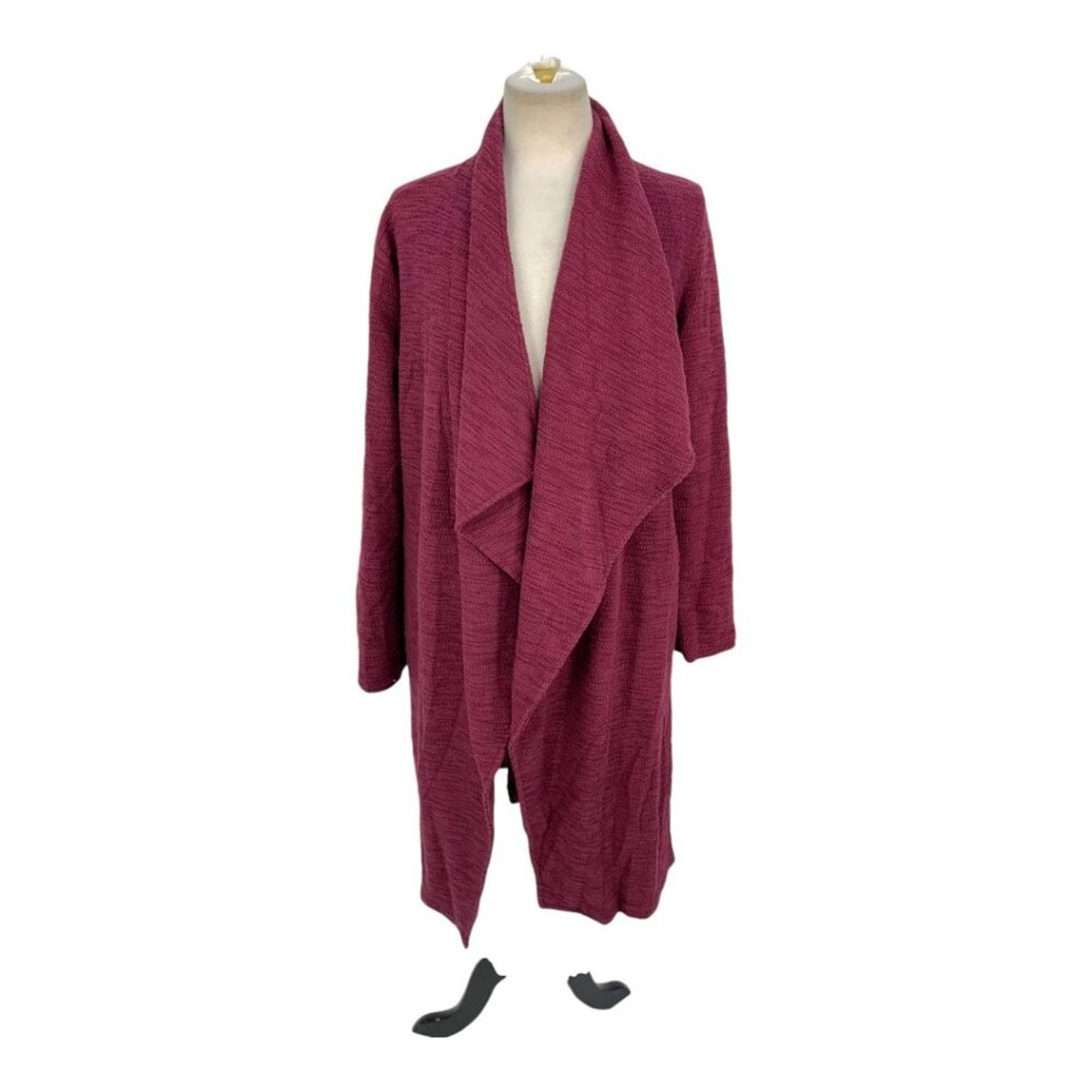 Steve Madden Steve Madden Slub Knit Jacket In Wine Medium NWOT $109 MSRP Size M / US 6-8 / IT 42-44 - 2 Thumbnail