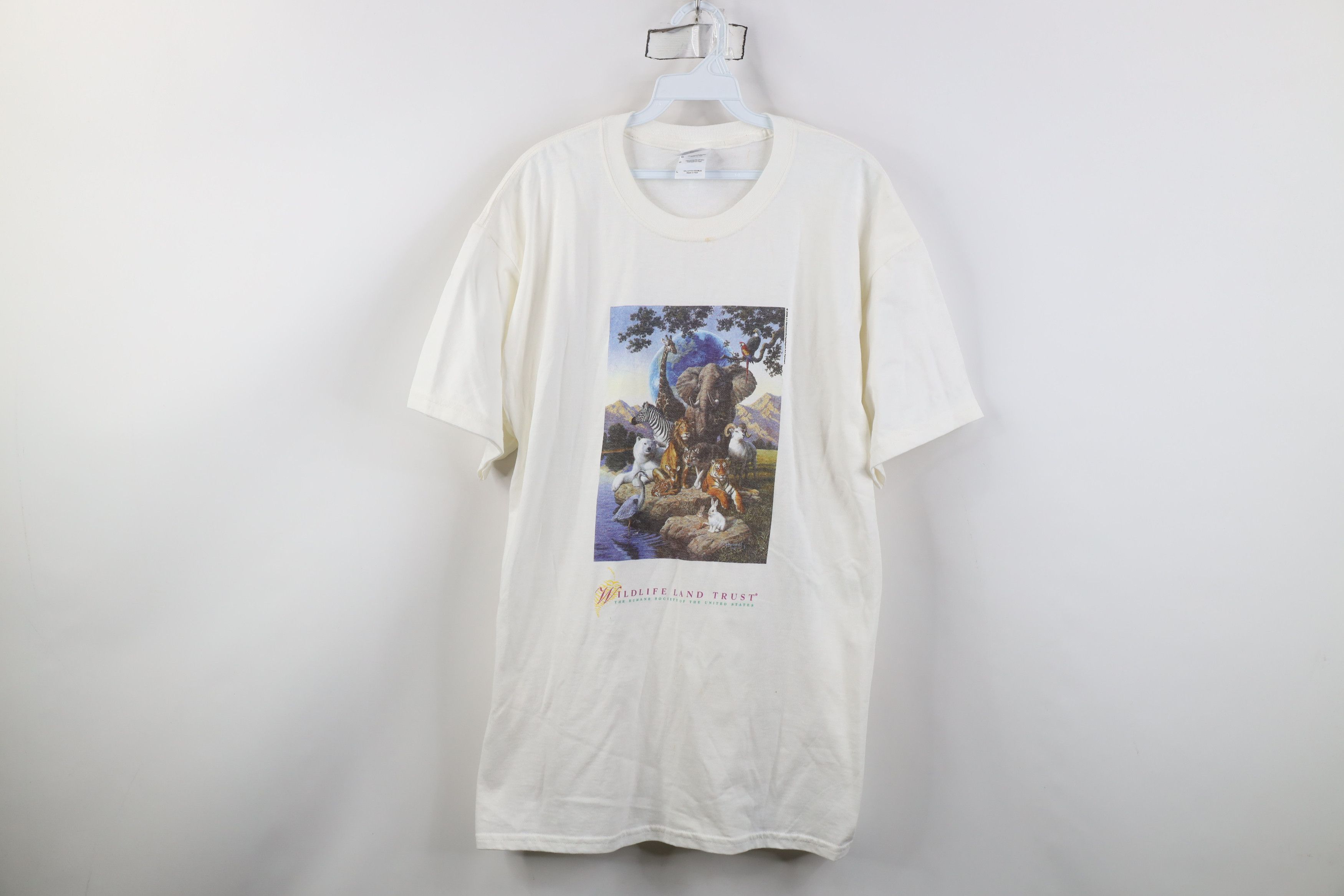Vintage Deadstock Vintage 90s Y2K Earth Day Land Trust T-Shirt Size L / US 10 / IT 46 - 1 Thumbnail