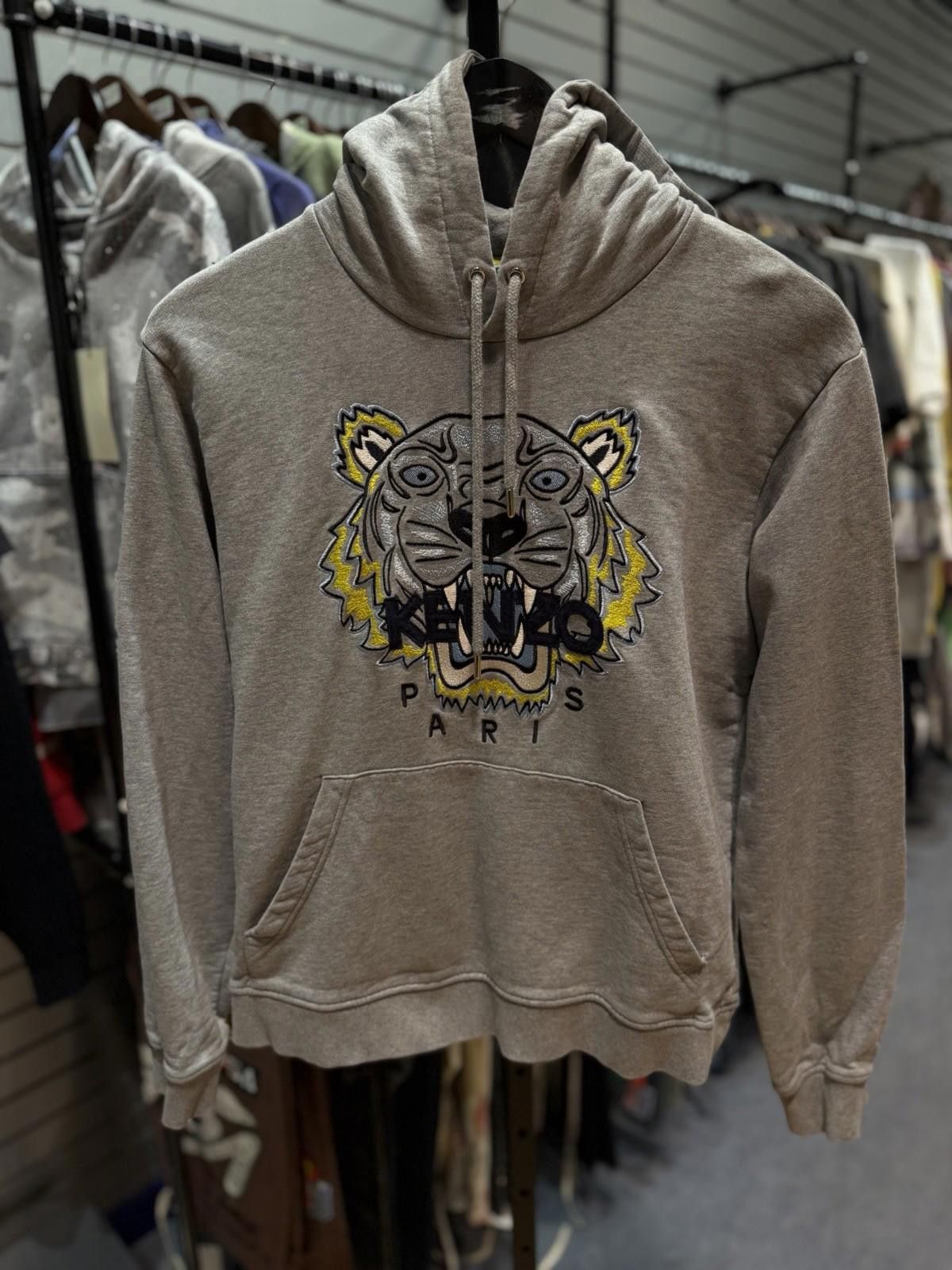 Kenzo Kenzo Sweater “Tiger Face” Large 100% Authentic Grey Yellow Size L / US 10 / IT 46 - 3 Thumbnail